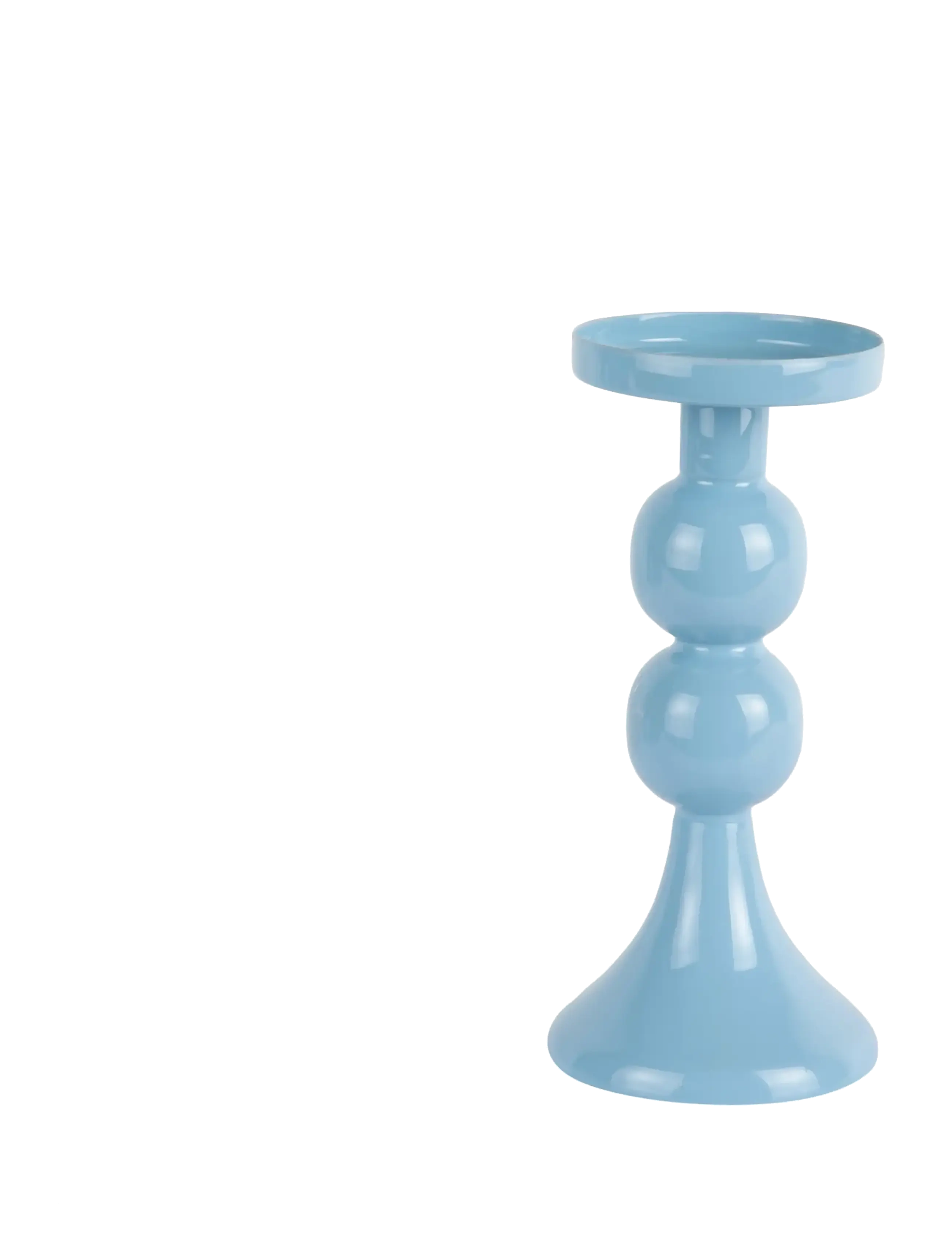 present time Candle Holder Funky Medium, Lysestage, Blå, Str: H 20CM