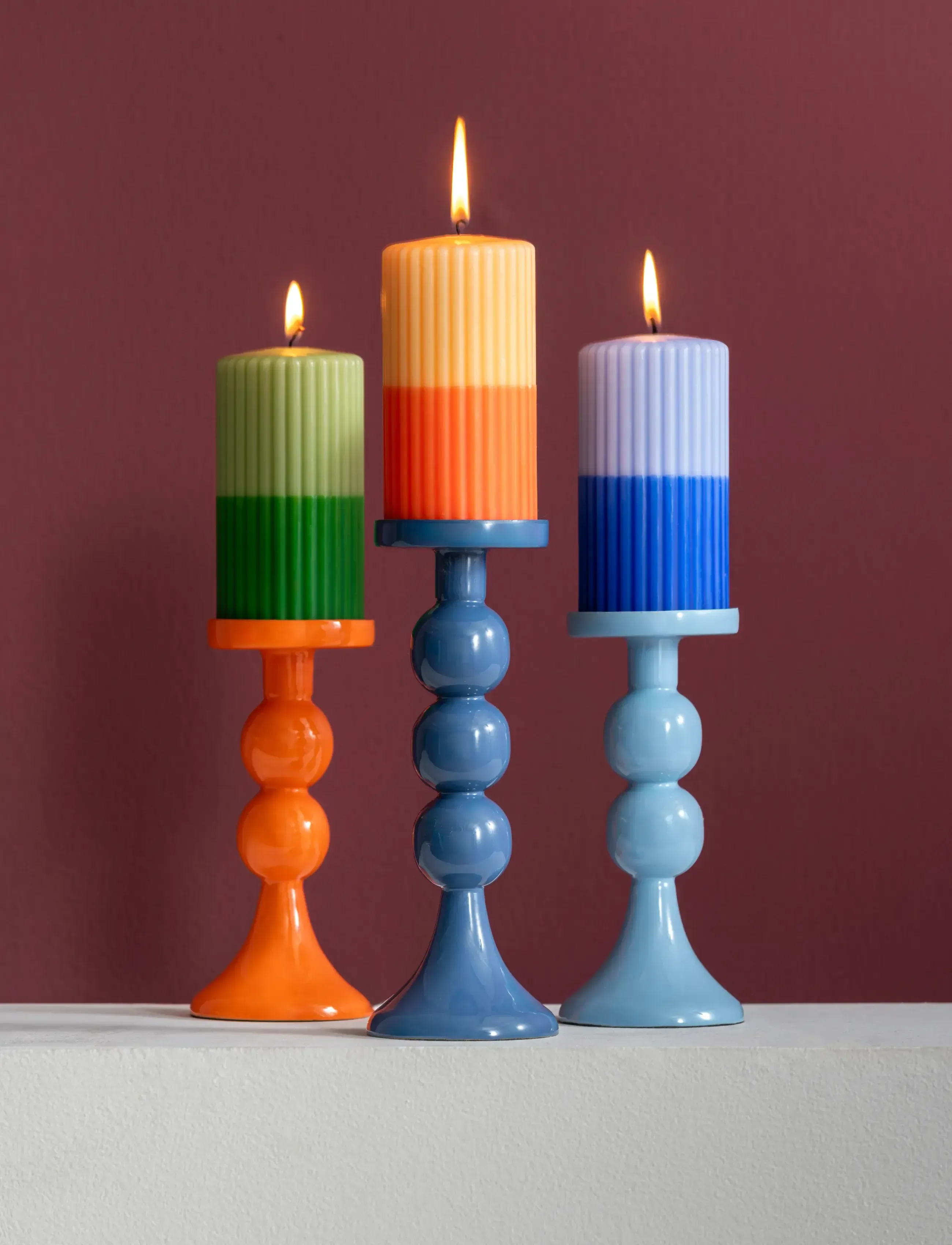 present time - Candle Holder Funky Medium - kerzenständer - blue - 2