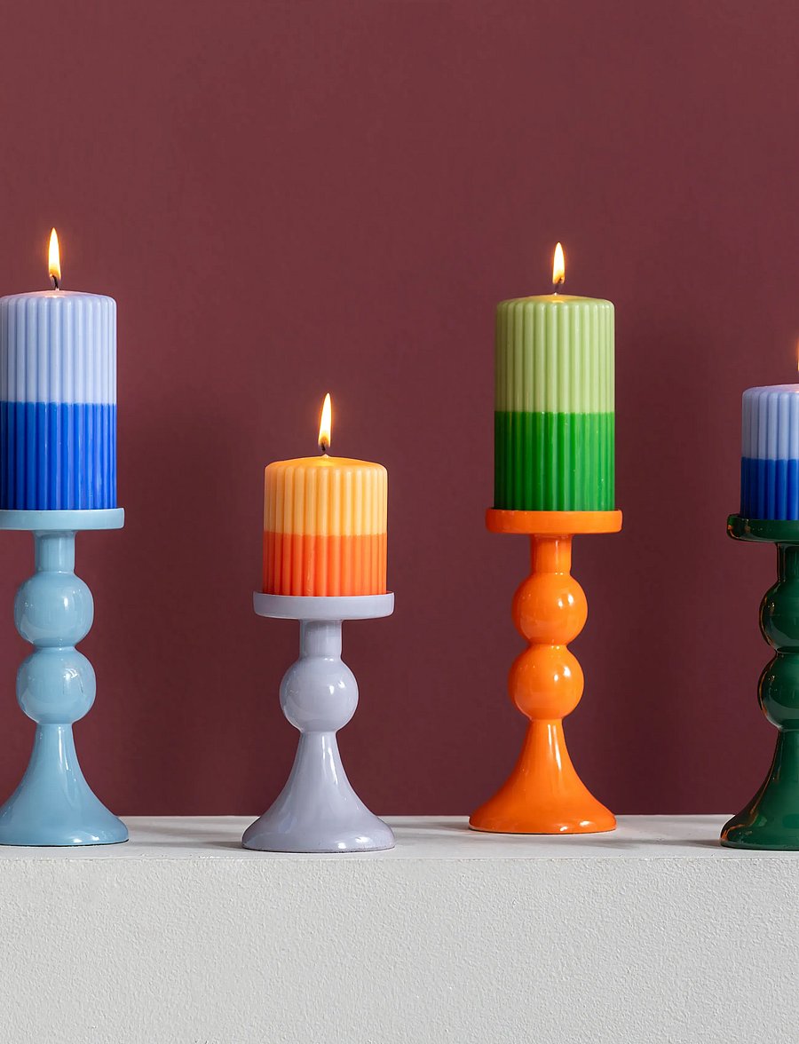 present time - Candle Holder Funky Medium - kerzenständer - blue - 3