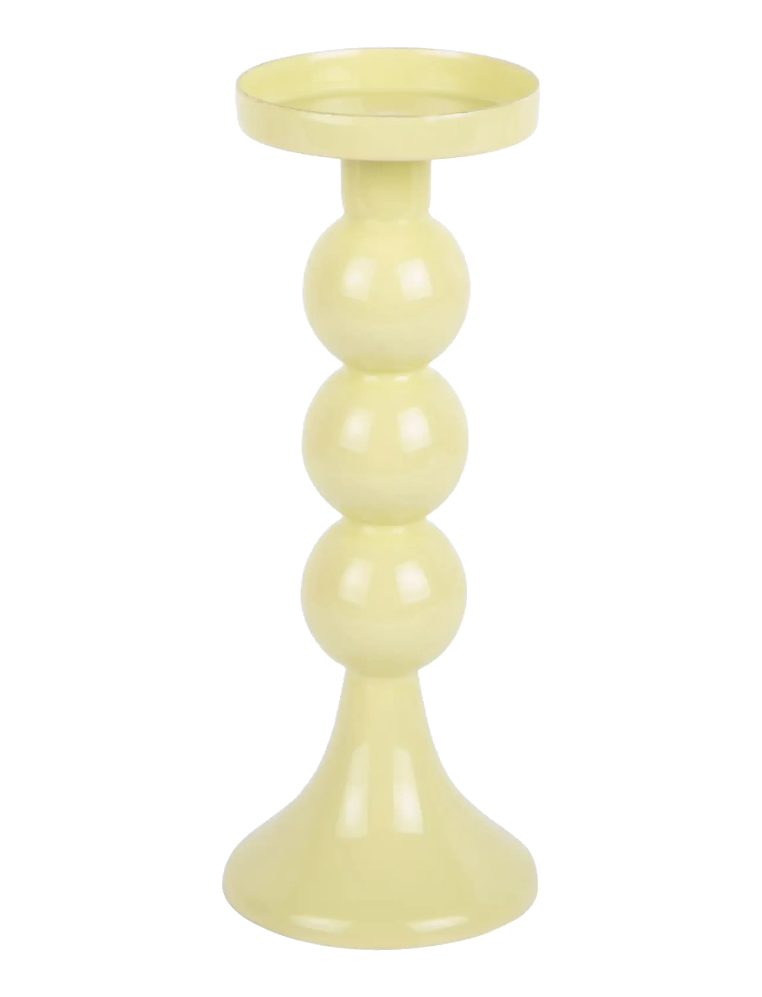 present time Candle Holder Funky Large, Lysestage, Gul, Str: H 23CM