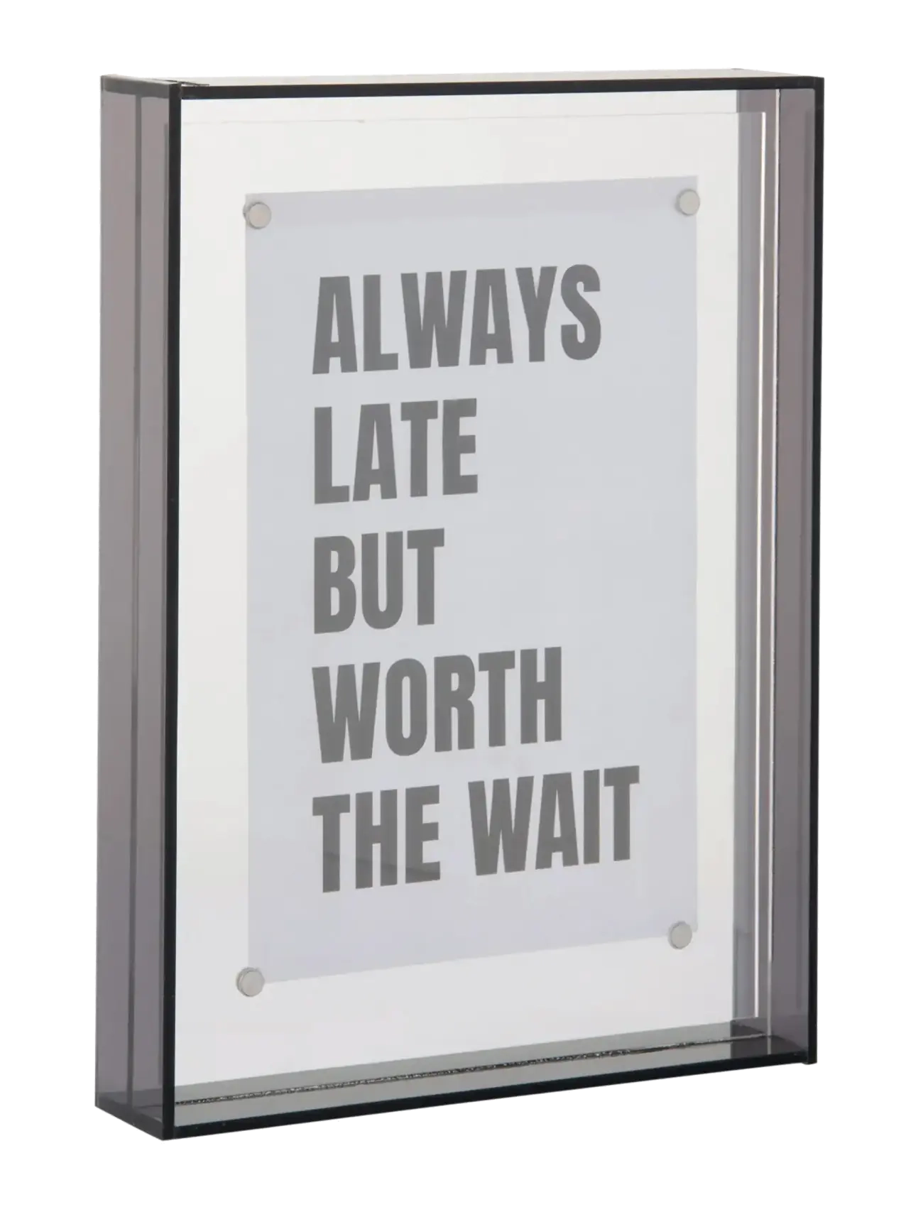 present time Photo Frame Gayo Medium Acrylic - Inredning - DARK GREY / grey
