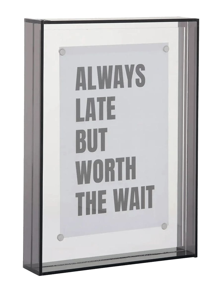present time - Photo Frame Gayo Medium Acrylic - tavelramar - dark grey - 1