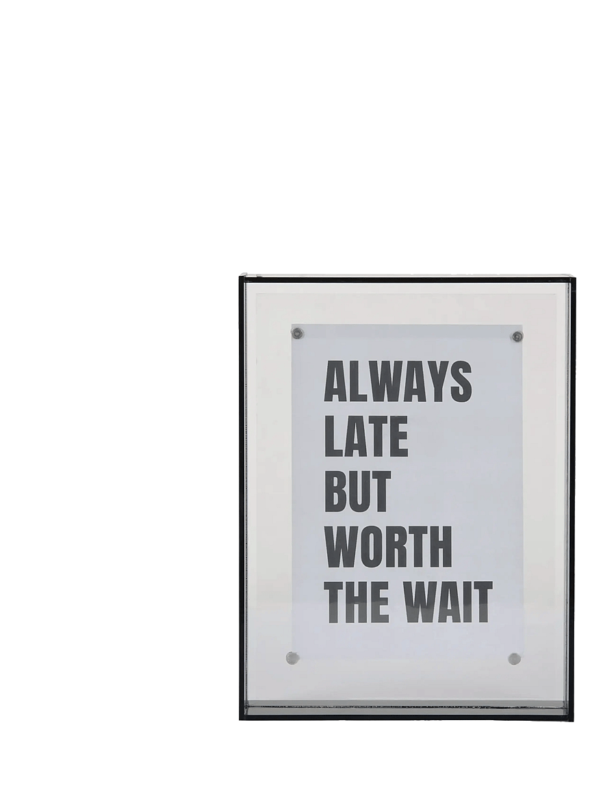 present time - Photo Frame Gayo Medium Acrylic - tavelramar - dark grey - 2