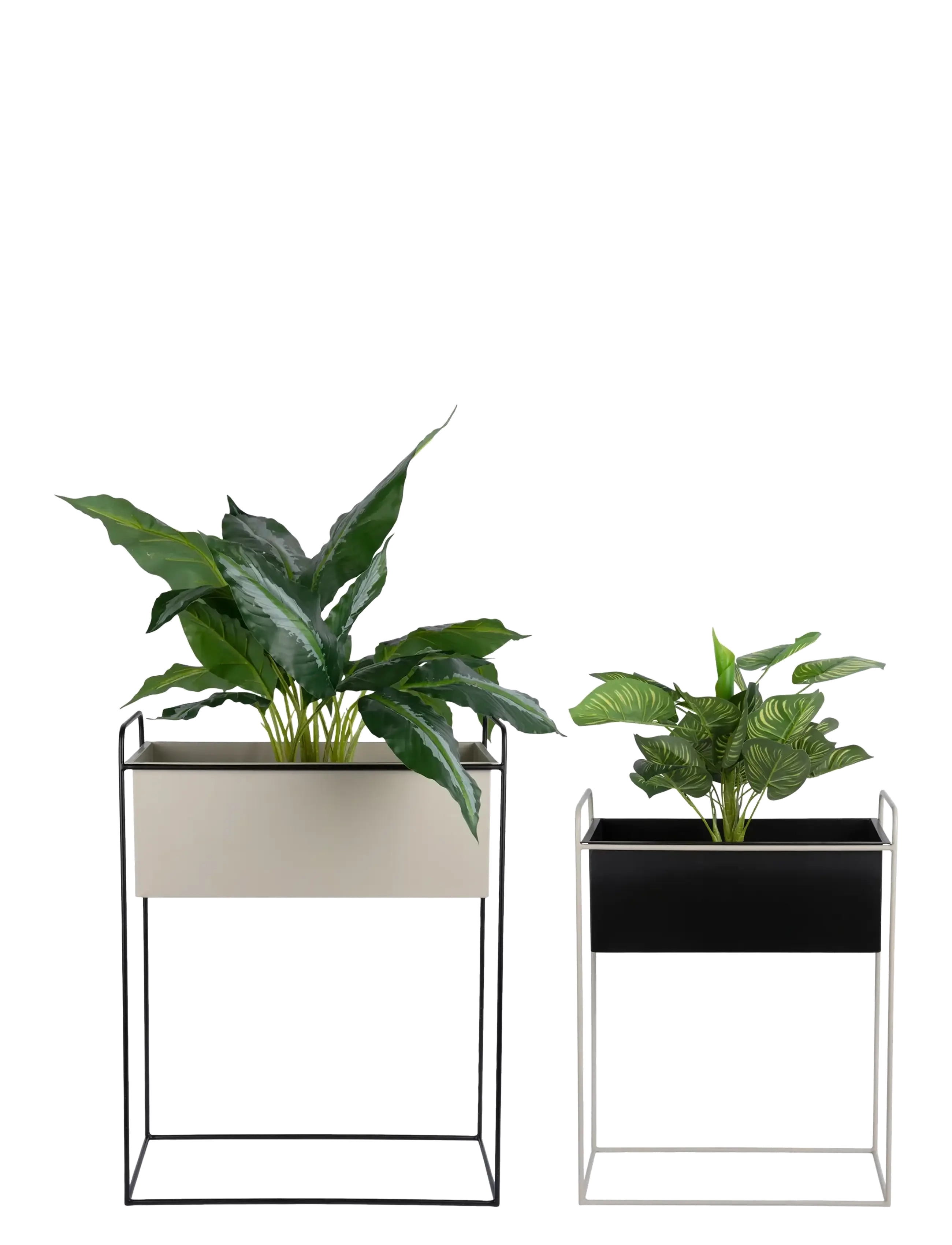 present time - Plant pot set Reina black w. warm grey - krukker - black/grey - 3