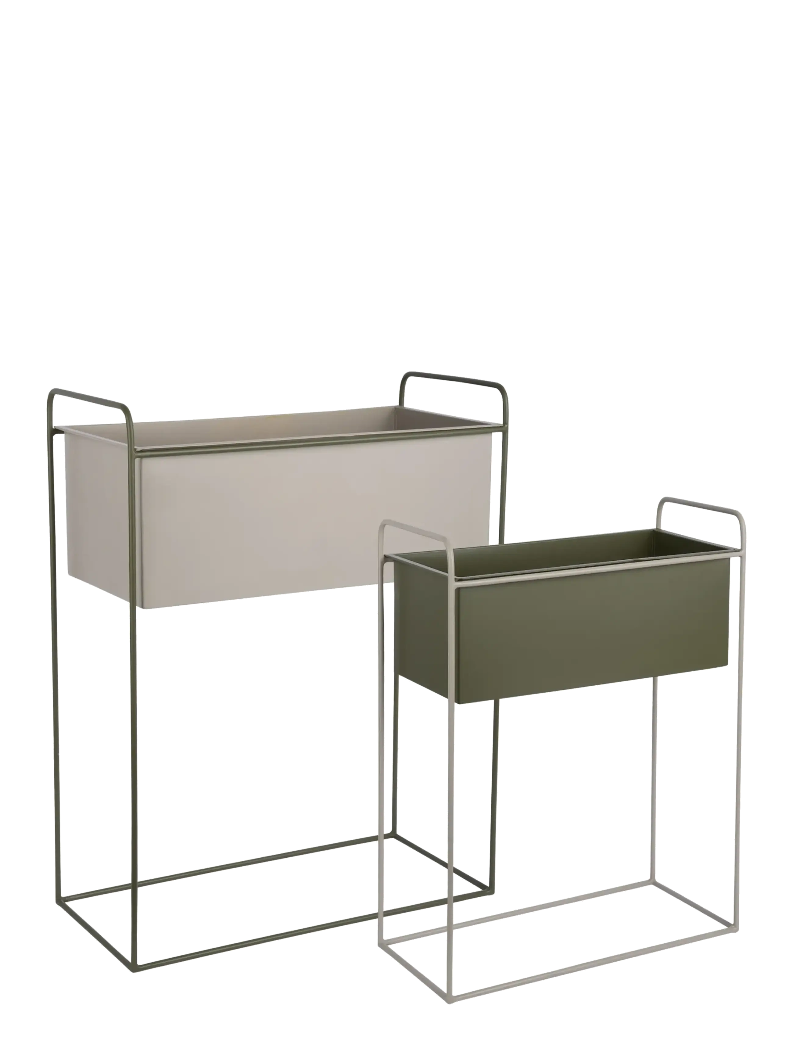 present time Plant Pot Set Reina Luxury Green W. Warm Grey, Flower Pots, Kakigrøn, Str: H 65CM