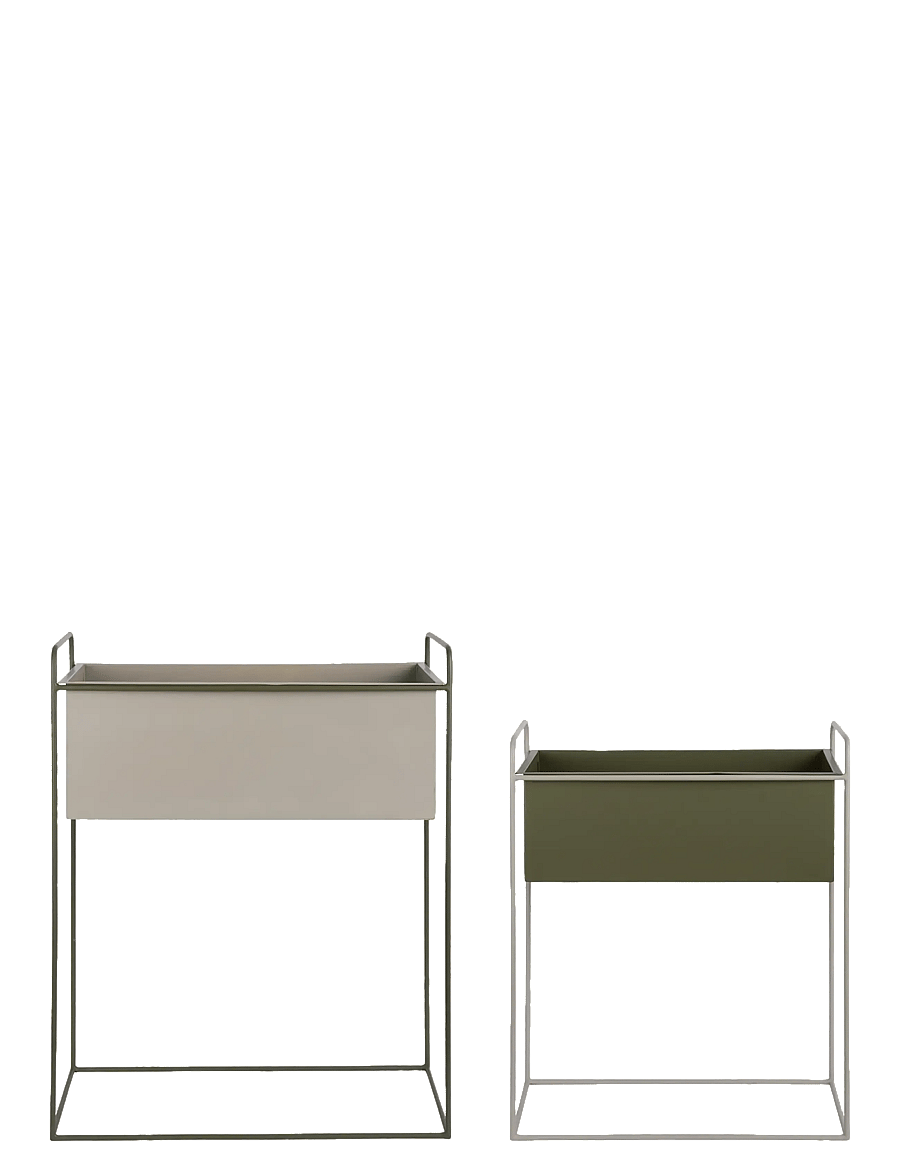 present time - Plant pot set Reina luxury green w. warm grey - lillepotid - grey/green - 2