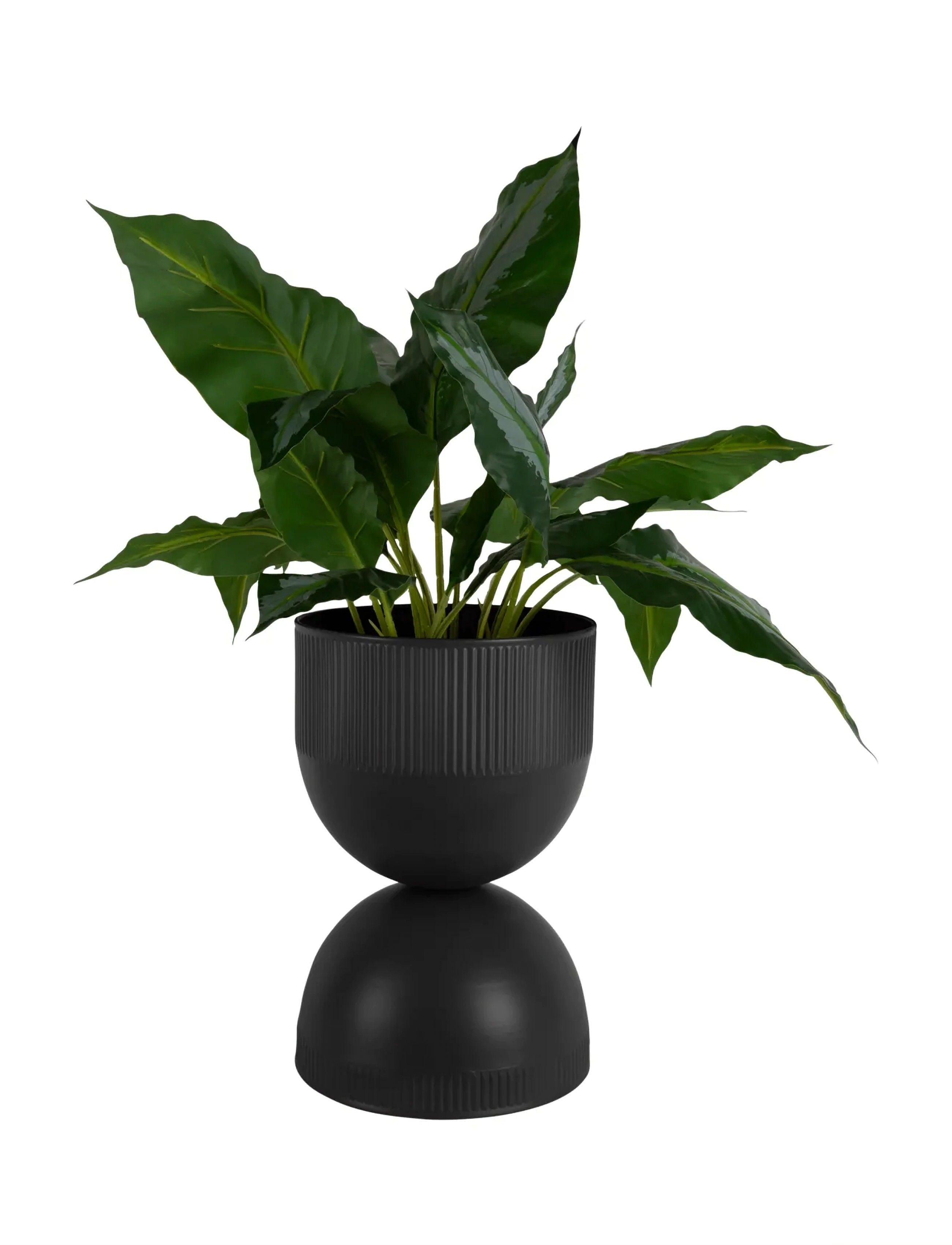 present time Plant Pot Tonar Medium, H 39 cm, Decoration, Schwarz - Flower Pots, Homeware