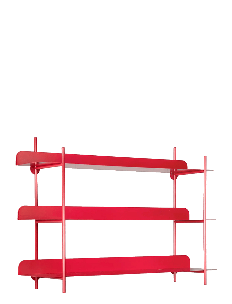 present time - Wall Rack Cool Retro - hyllor - bright scarlet red - 1