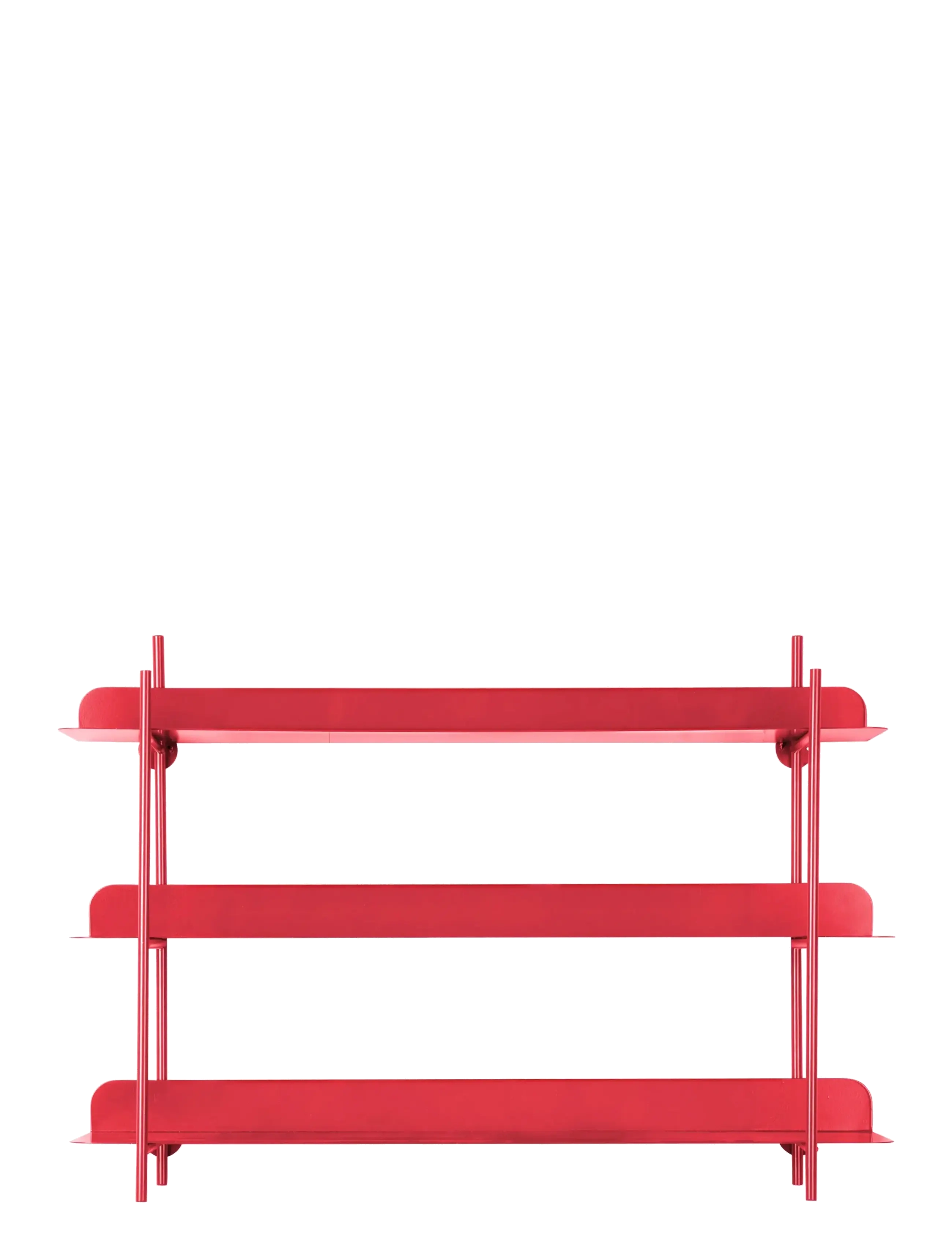 present time - Wall Rack Cool Retro - shelfs - bright scarlet red - 2