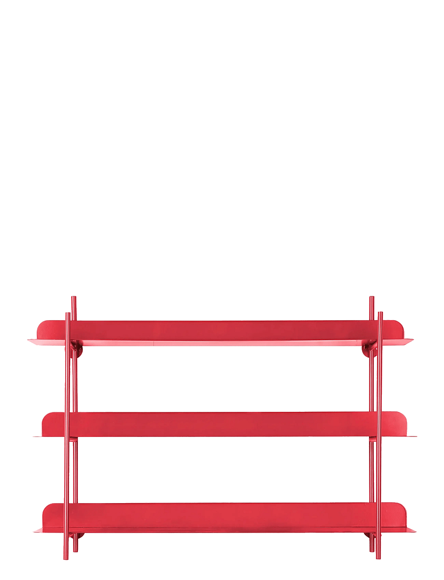 present time - Wall Rack Cool Retro - hyllor - bright scarlet red - 2