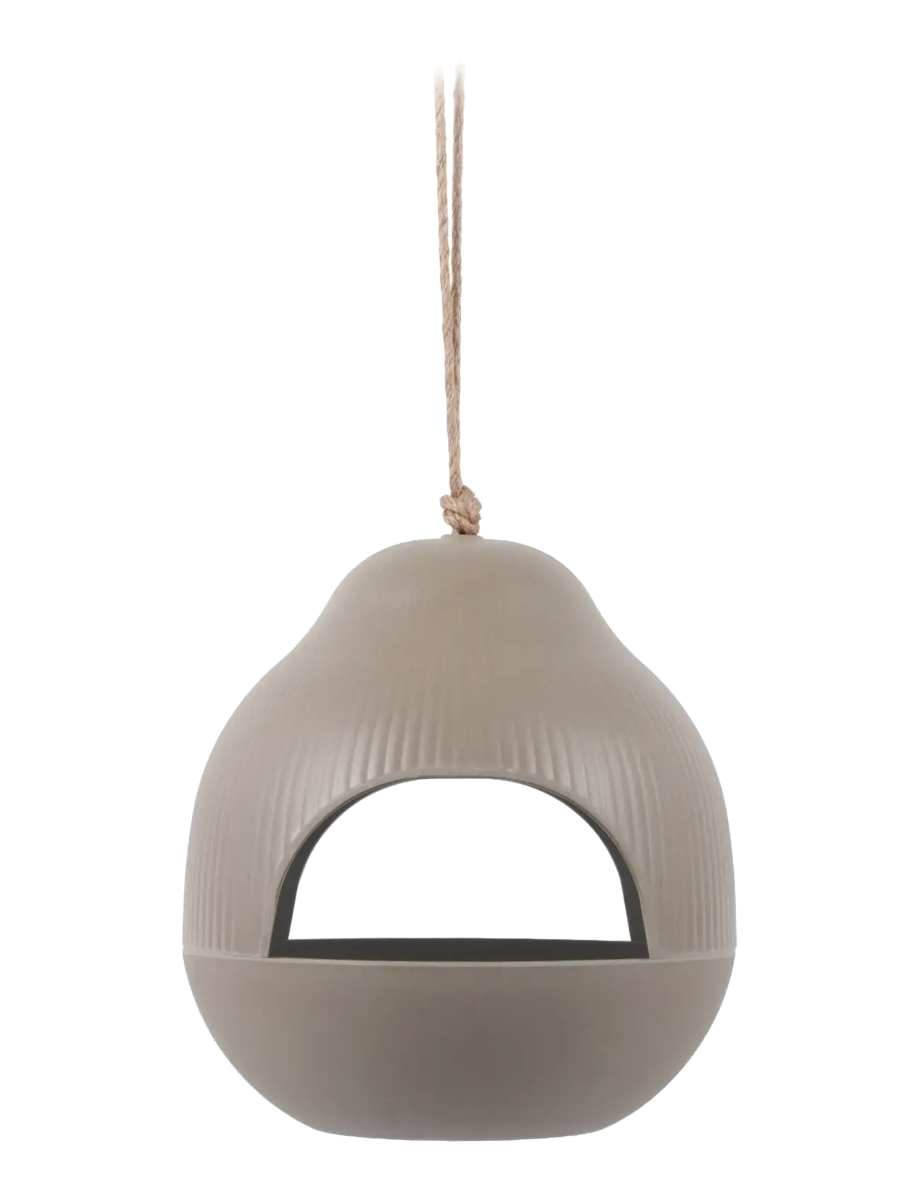 present time Bird Feeder Capullo Warm Grey, H 19 cm, Outdoor Environment, Grau - Garden Accessories, Homeware