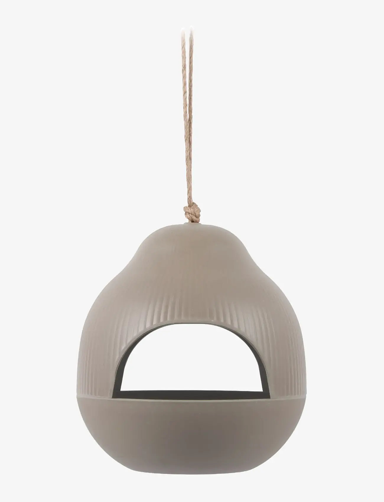 present time - Bird feeder Capullo warm grey - havetilbehør - grey - 0