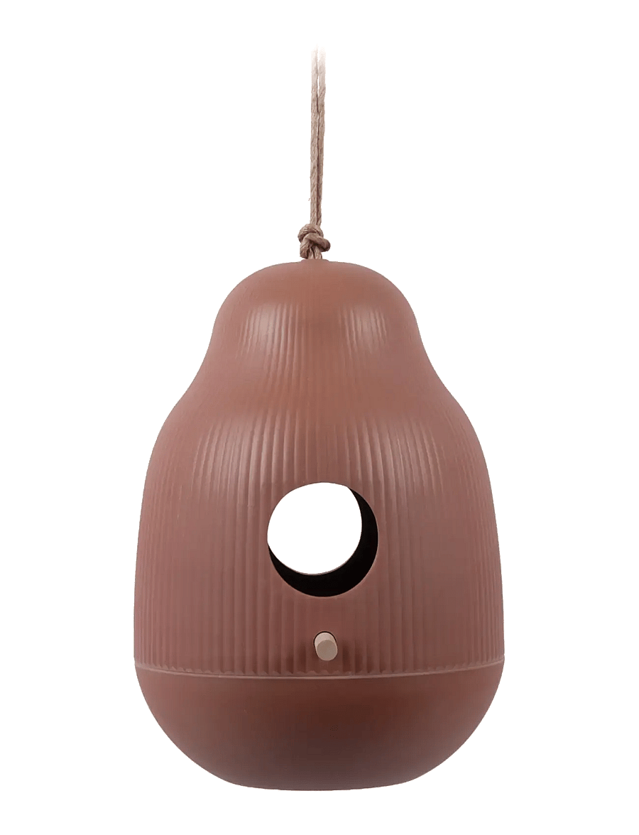 present time - Bird house Capullo iron red - havetilbehør - red - 0