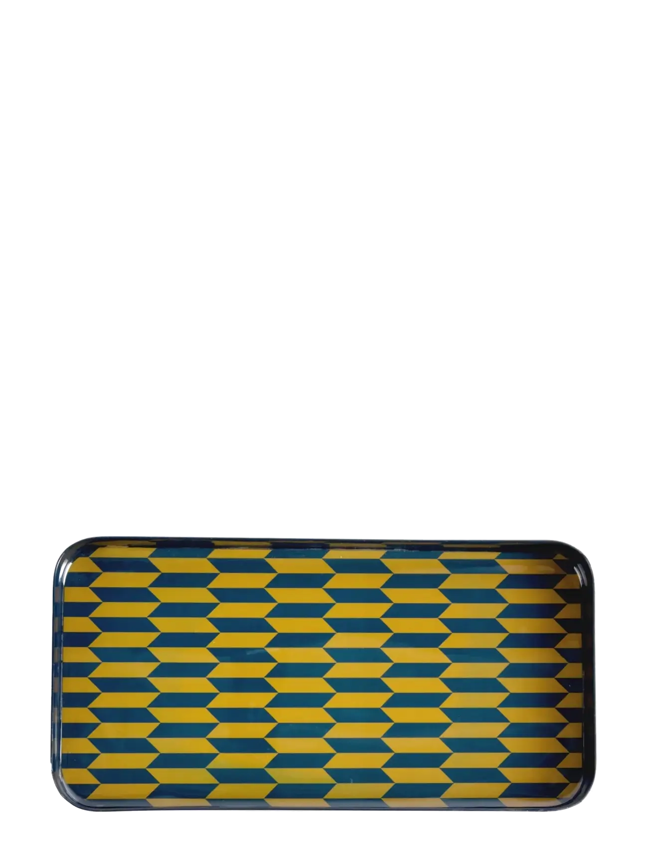 present time - Tray Salerno rectangle small desert orange w. misty blue - tabletts - legion blue w. olive green - 2