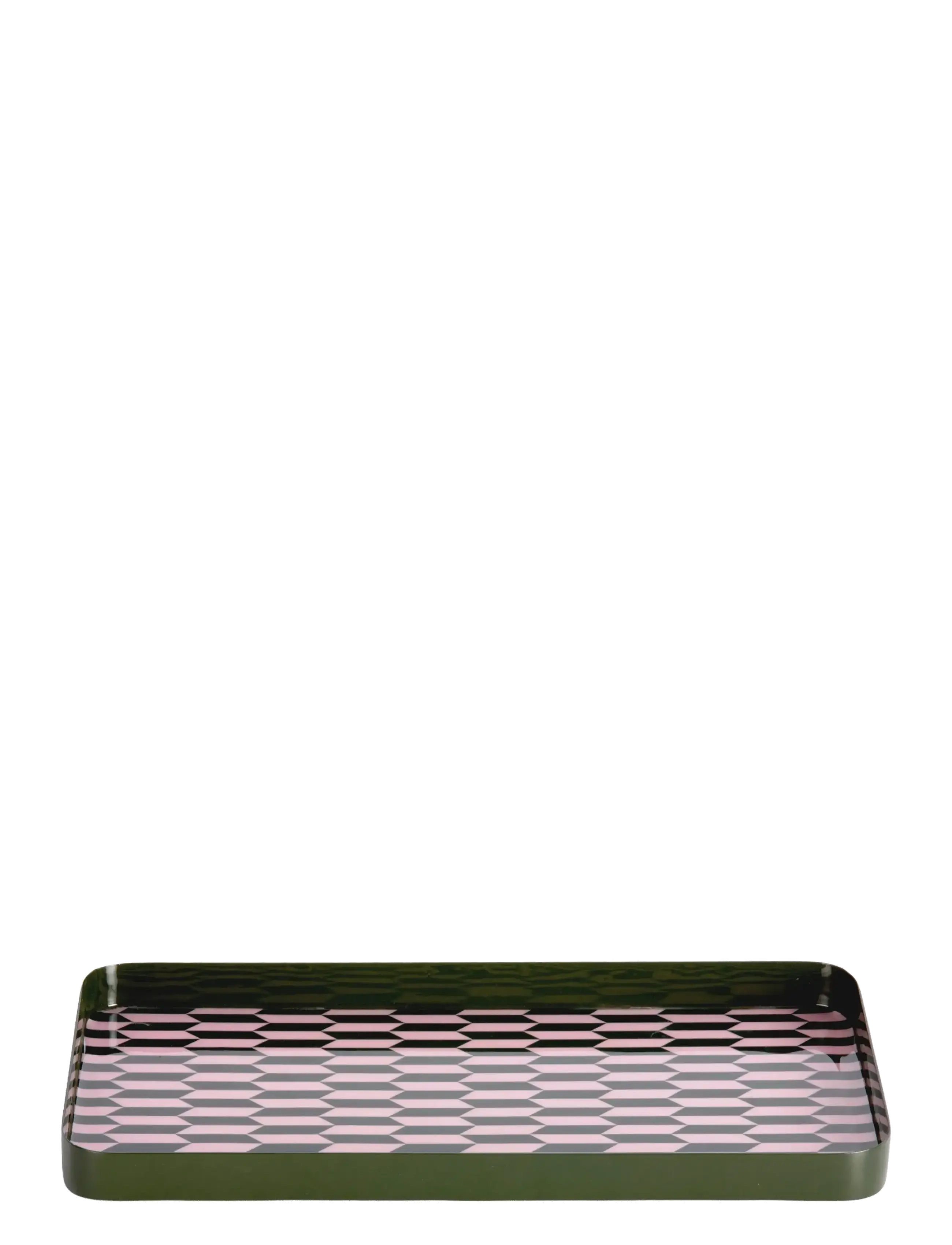 present time Tray Salerno Rectangle Medium Burgundy Red W. Soft Blue - Green - L 30CM