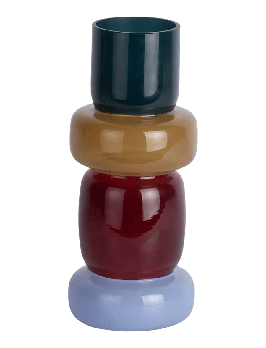 present time - Vase Burano Rings multi colour - vaasid - multicolor - 1