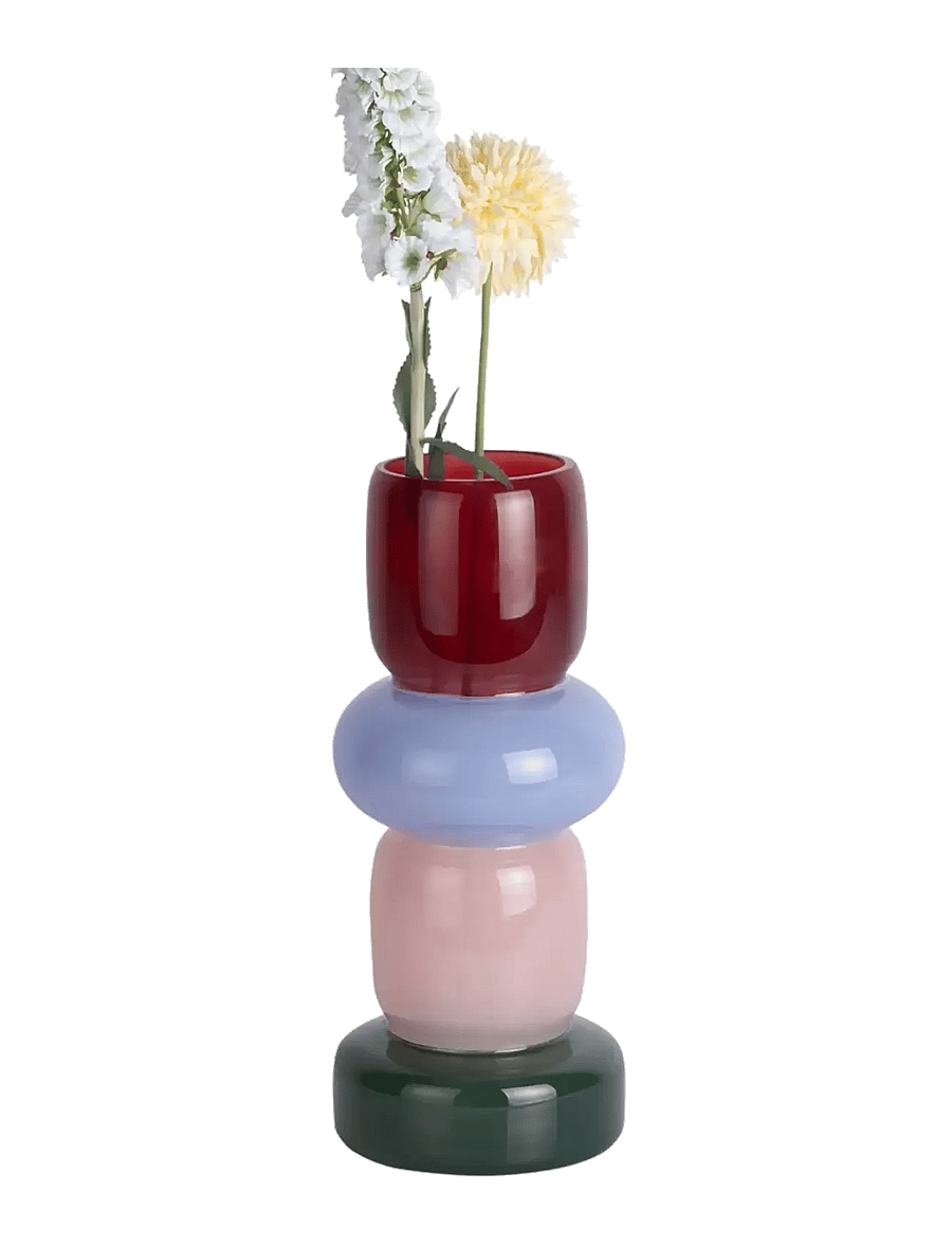 present time - Vase Burano Rings multi colour - vaasid - multicolor - 1