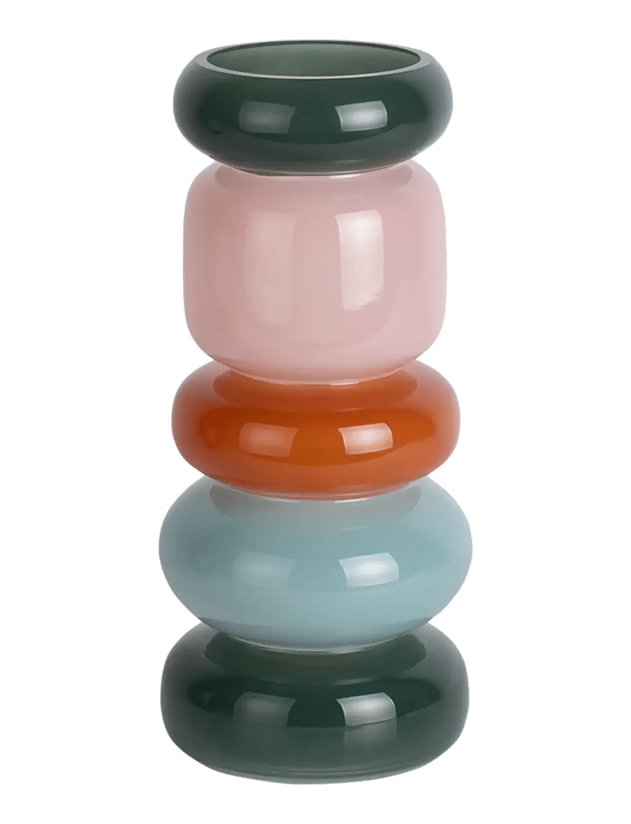 present time - Vase Burano Rings multi colour - vaasid - multicolor - 0