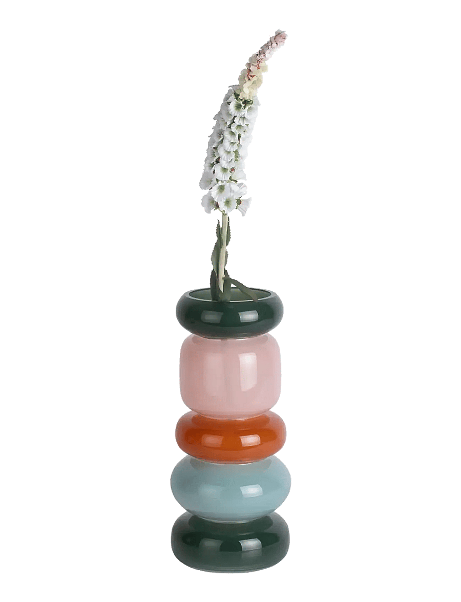 present time - Vase Burano Rings multi colour - vaasid - multicolor - 1