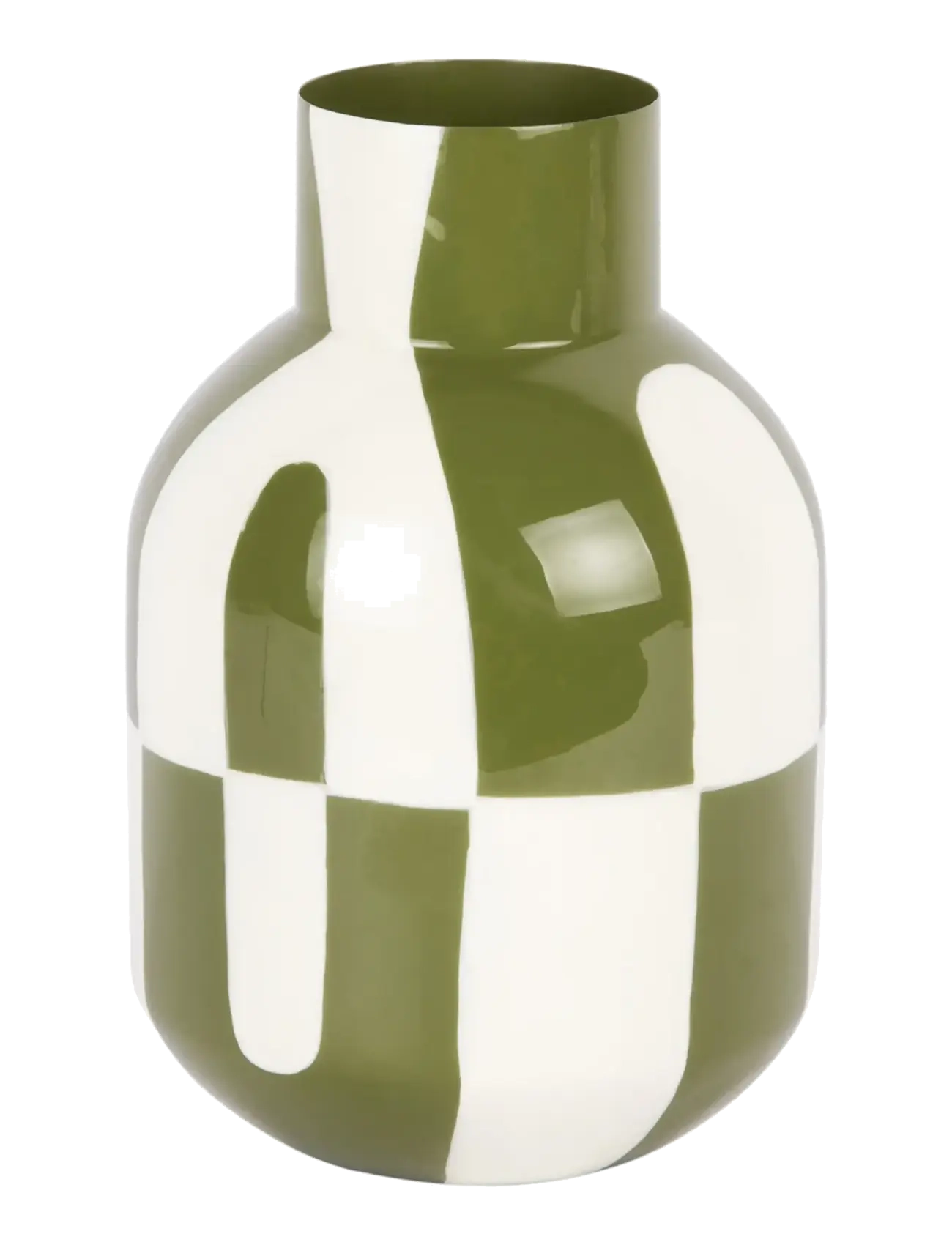 present time Vase Dublin - Vaasid - LUXURY GREEN W. OFF WHITE / green