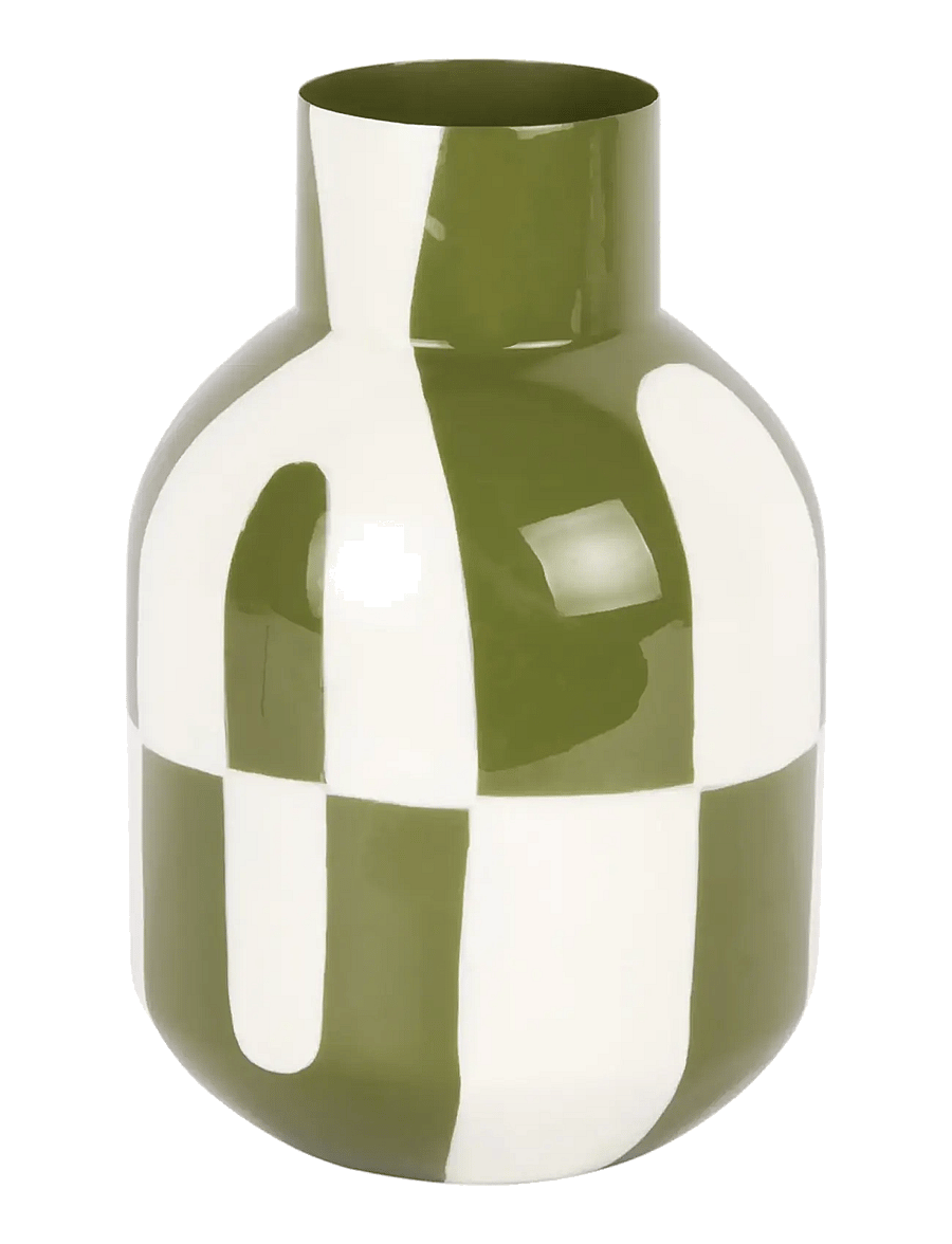 present time - Vase Dublin - vaasid - luxury green w. off white - 1