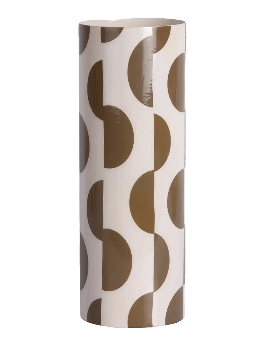 present time - Vase Dublin - vaasid - mocha brown w. off white - 1