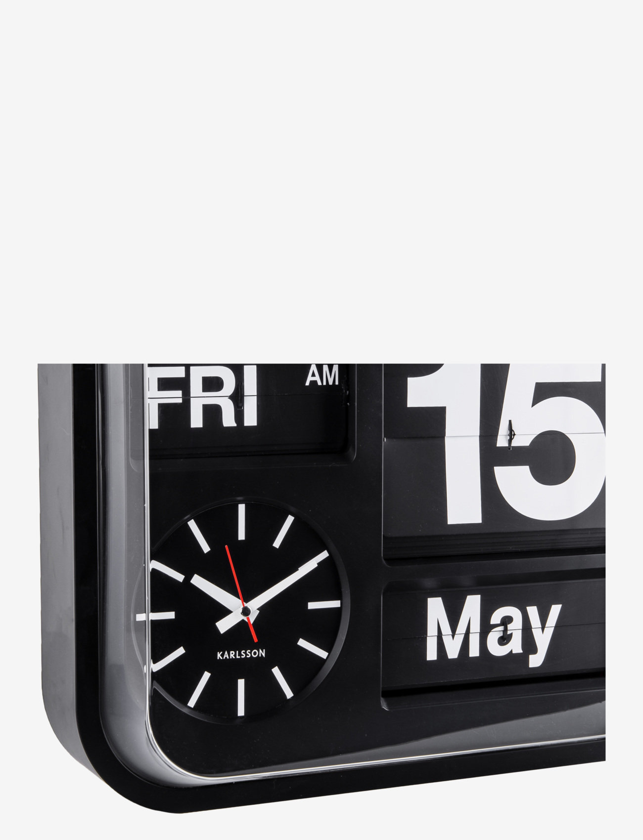 KARLSSON - Wall clock Big Flip - väggklockor - black - 2
