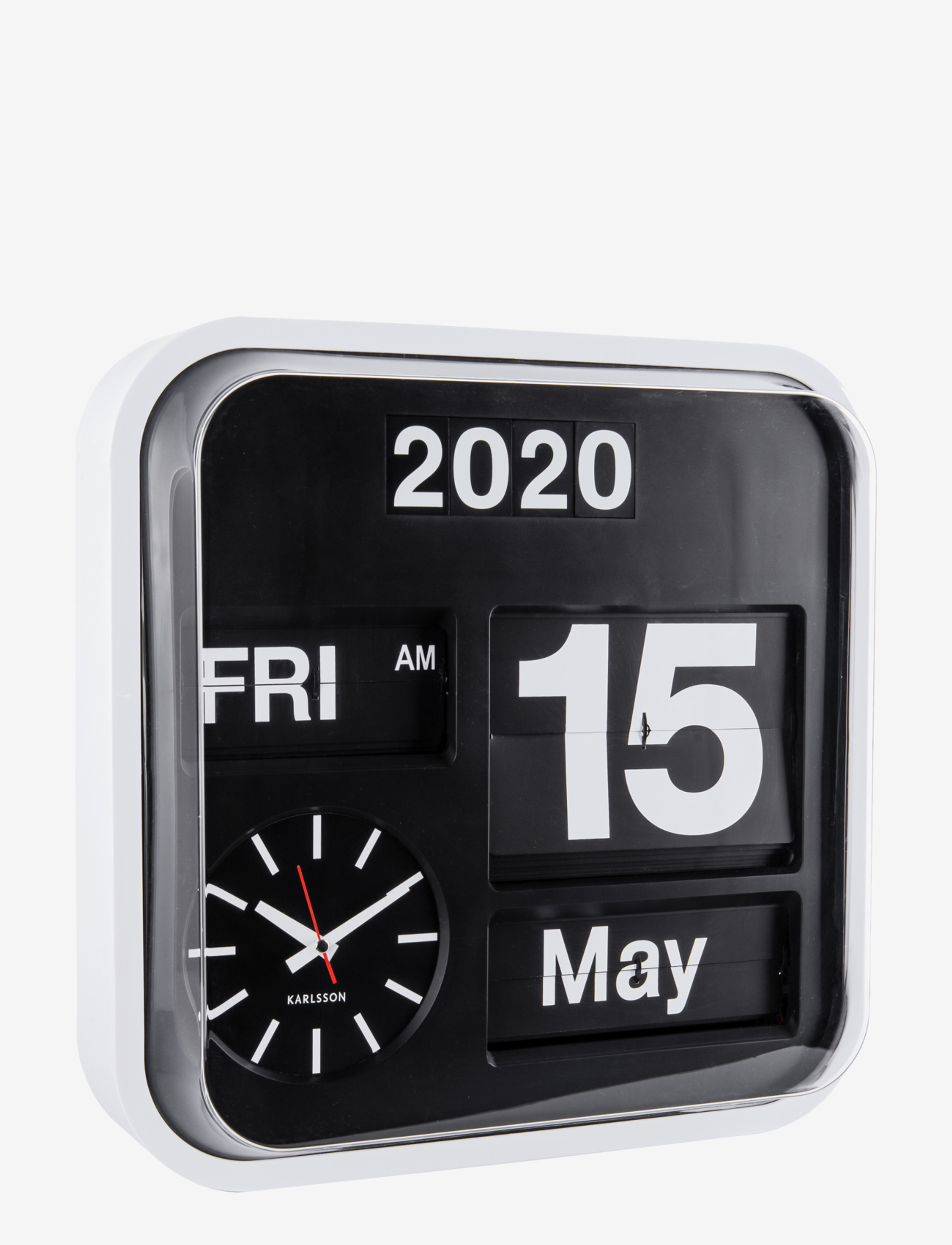 Wall clock Big Flip - WHITE/BLACK