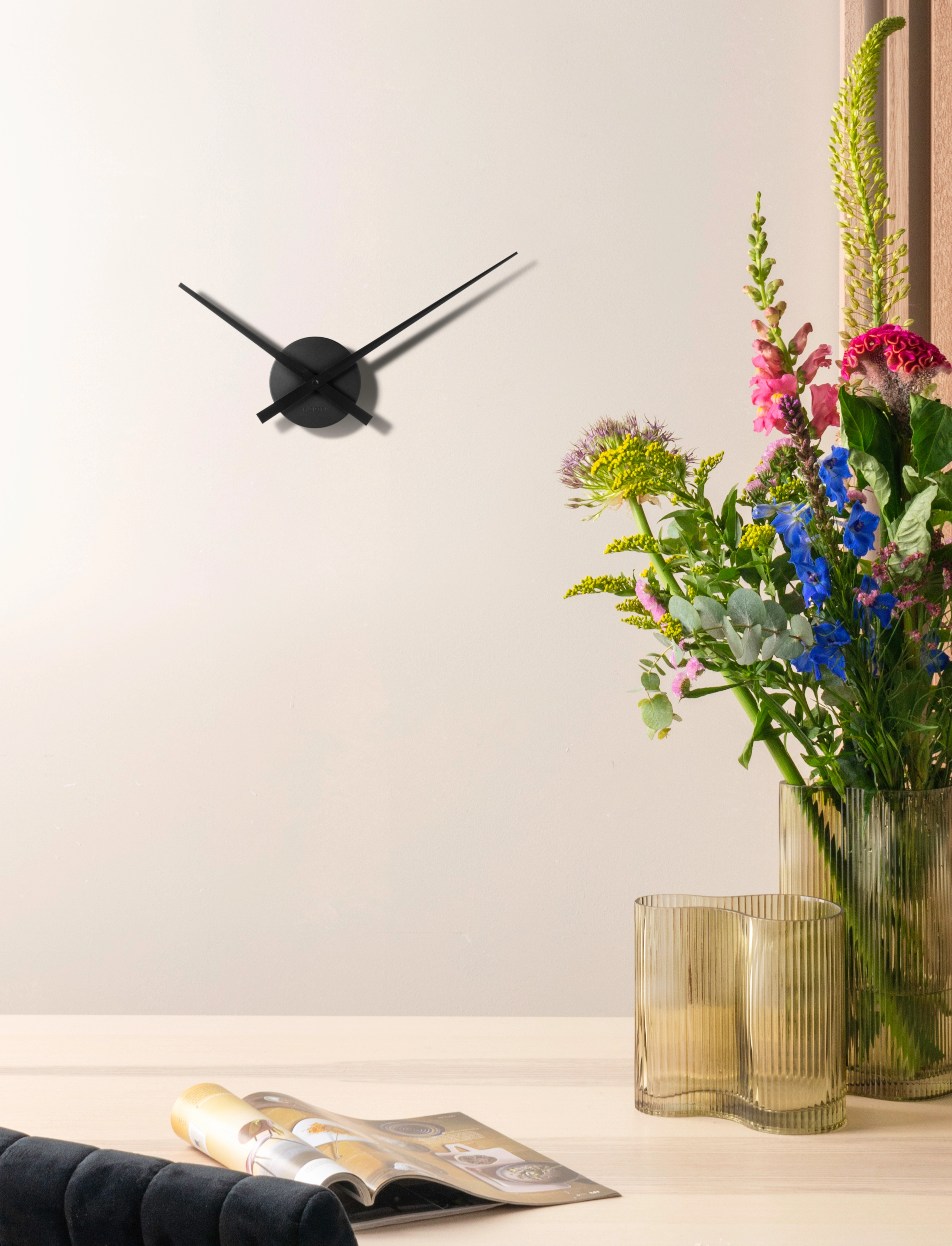 KARLSSON Wall Clock Little Big Time, 44 cm, Watches, Schwarz - Clocks, Homeware