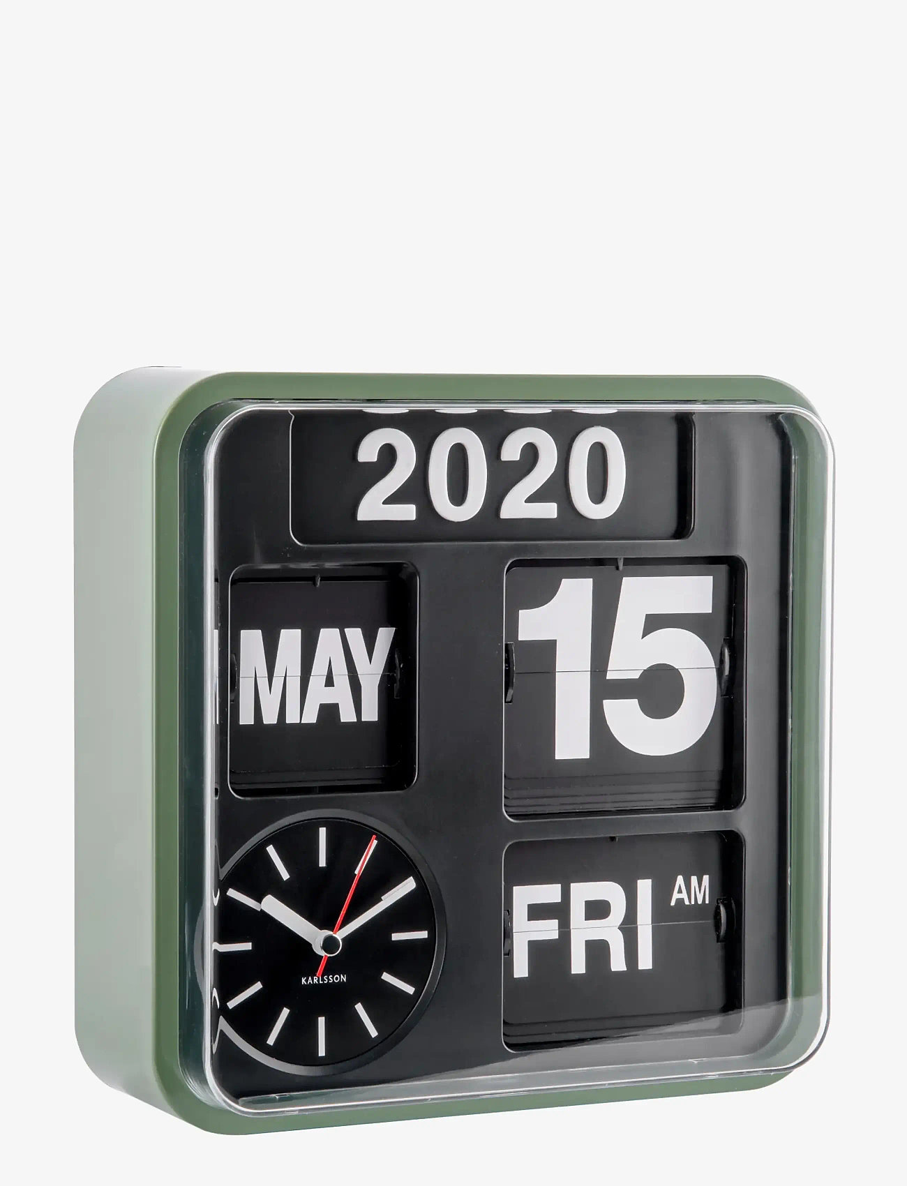 KARLSSON - Wall clock Mini Flip - vægure - green/black - 0