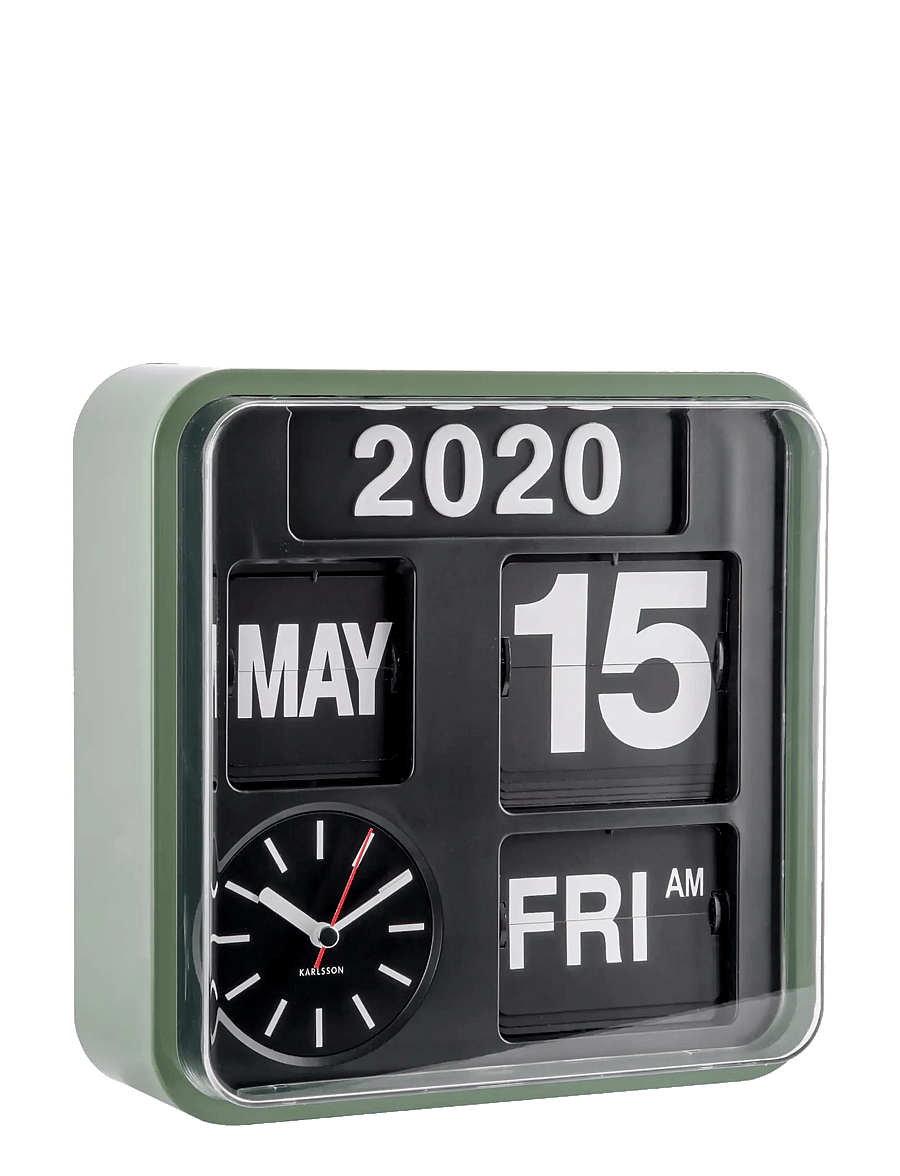 KARLSSON - Wall clock Mini Flip - wanduhren - green/black - 1