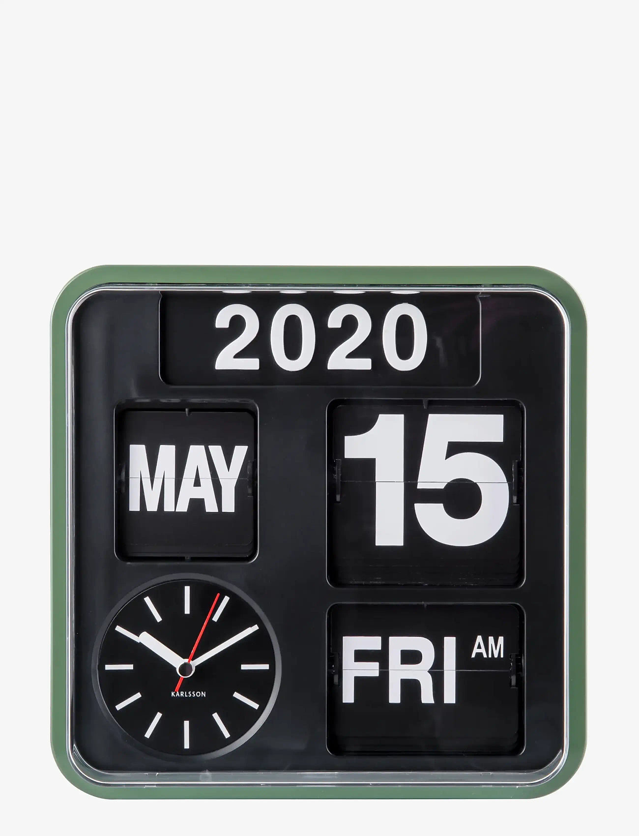 KARLSSON - Wall clock Mini Flip - vægure - green/black - 1