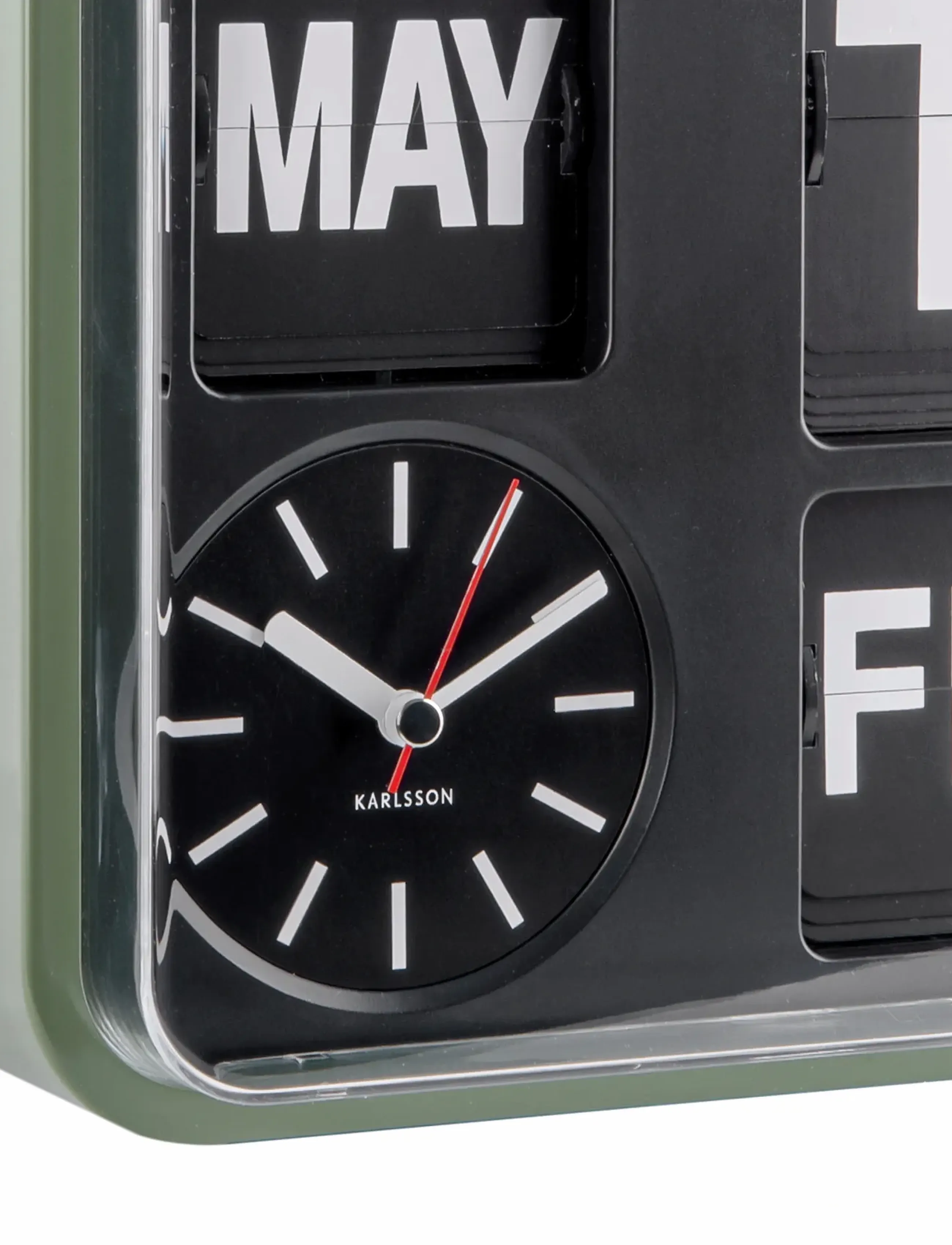 KARLSSON - Wall clock Mini Flip - wall clocks - green/black - 3