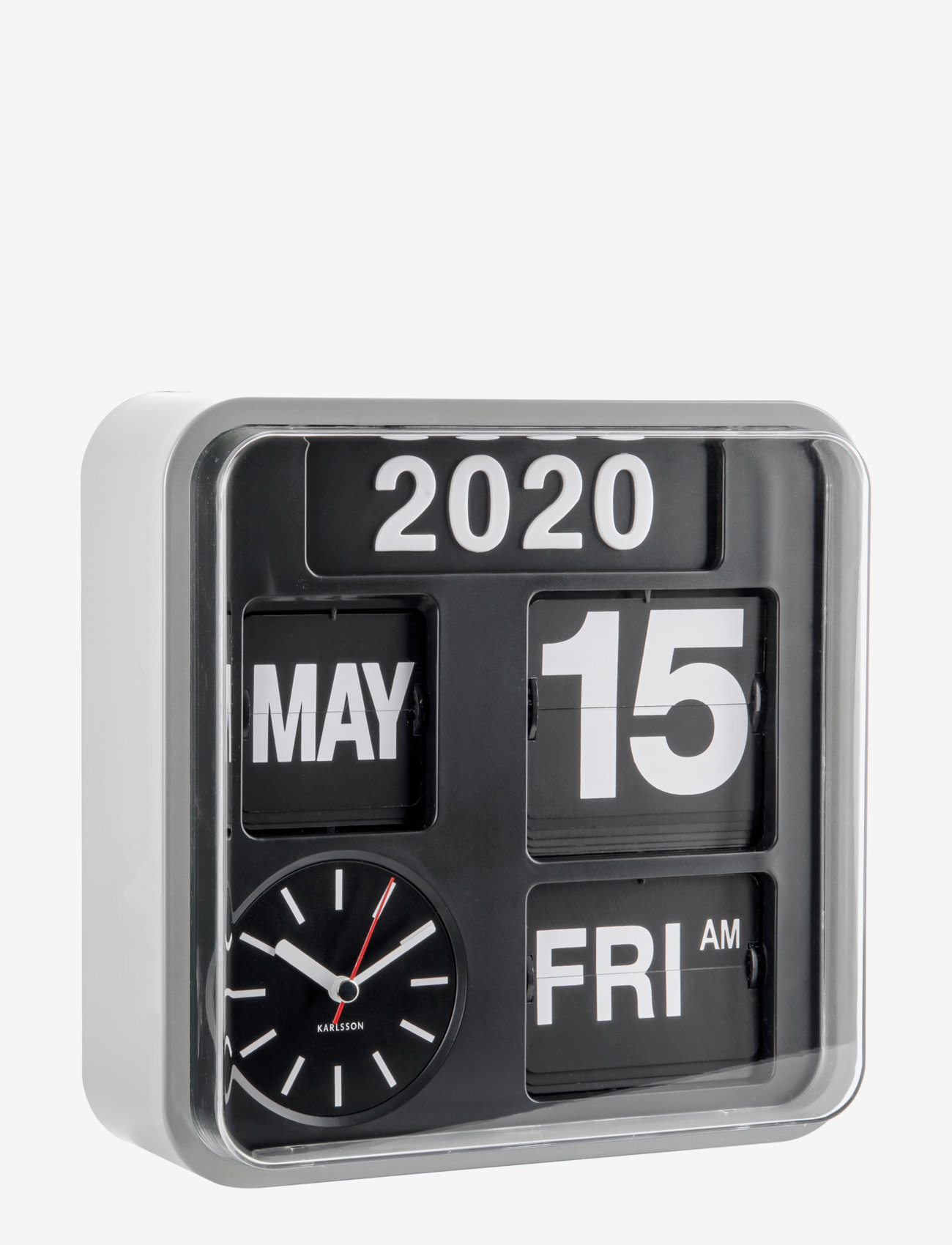 KARLSSON - Wall clock Mini Flip - silver/black - 0