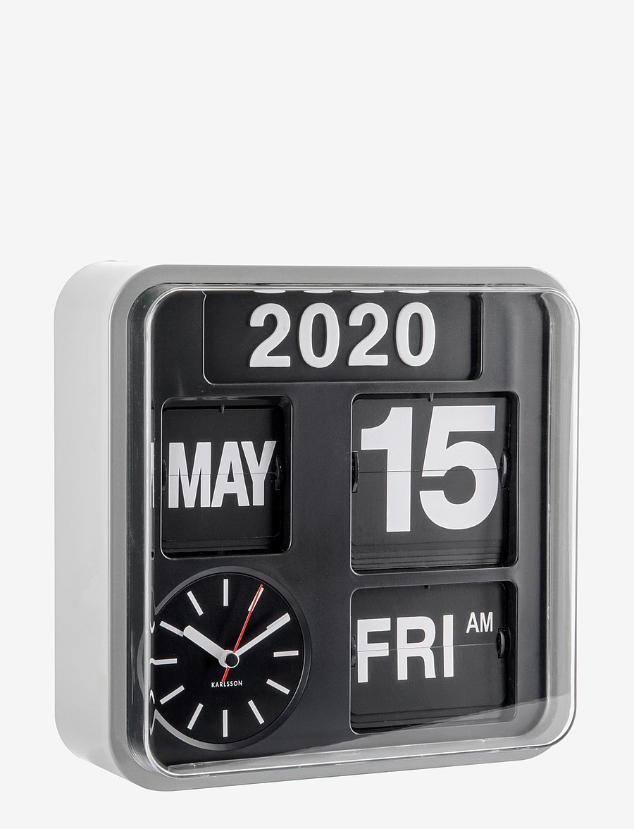 KARLSSON - Wall clock Mini Flip - wanduhren - silver/black - 0