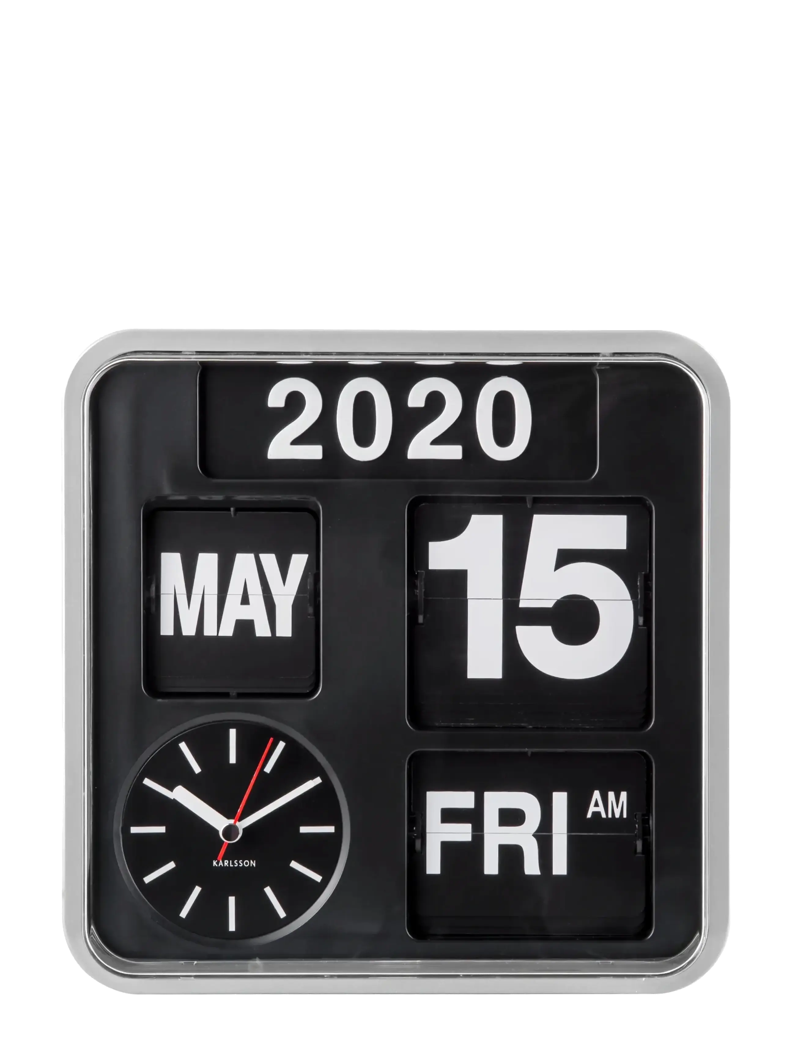 KARLSSON - Wall clock Mini Flip - wall clocks - silver/black - 1