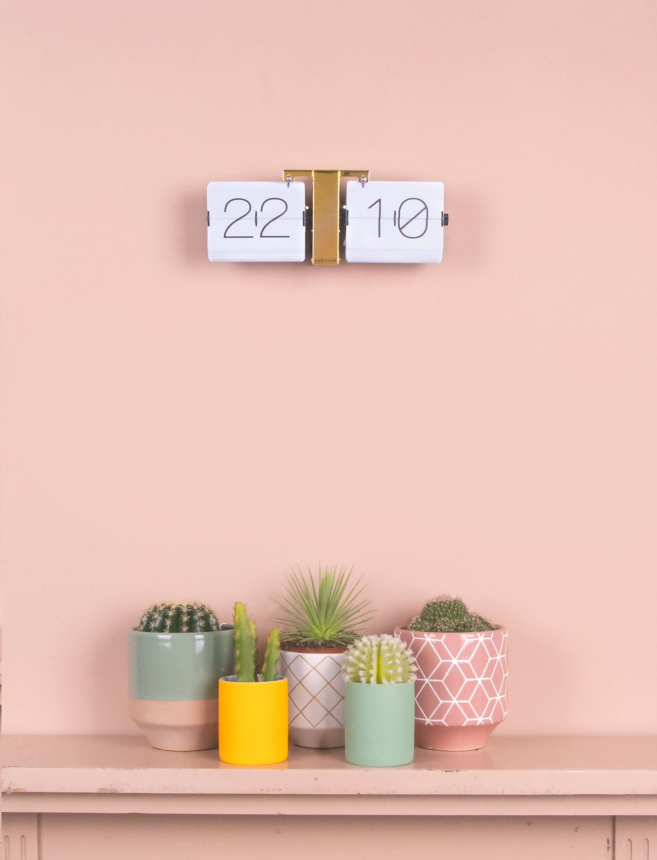 KARLSSON Flip Clock No Case, 36X8.5X14 cm, Watches, Gold - Mantel & Table Clocks, Homeware