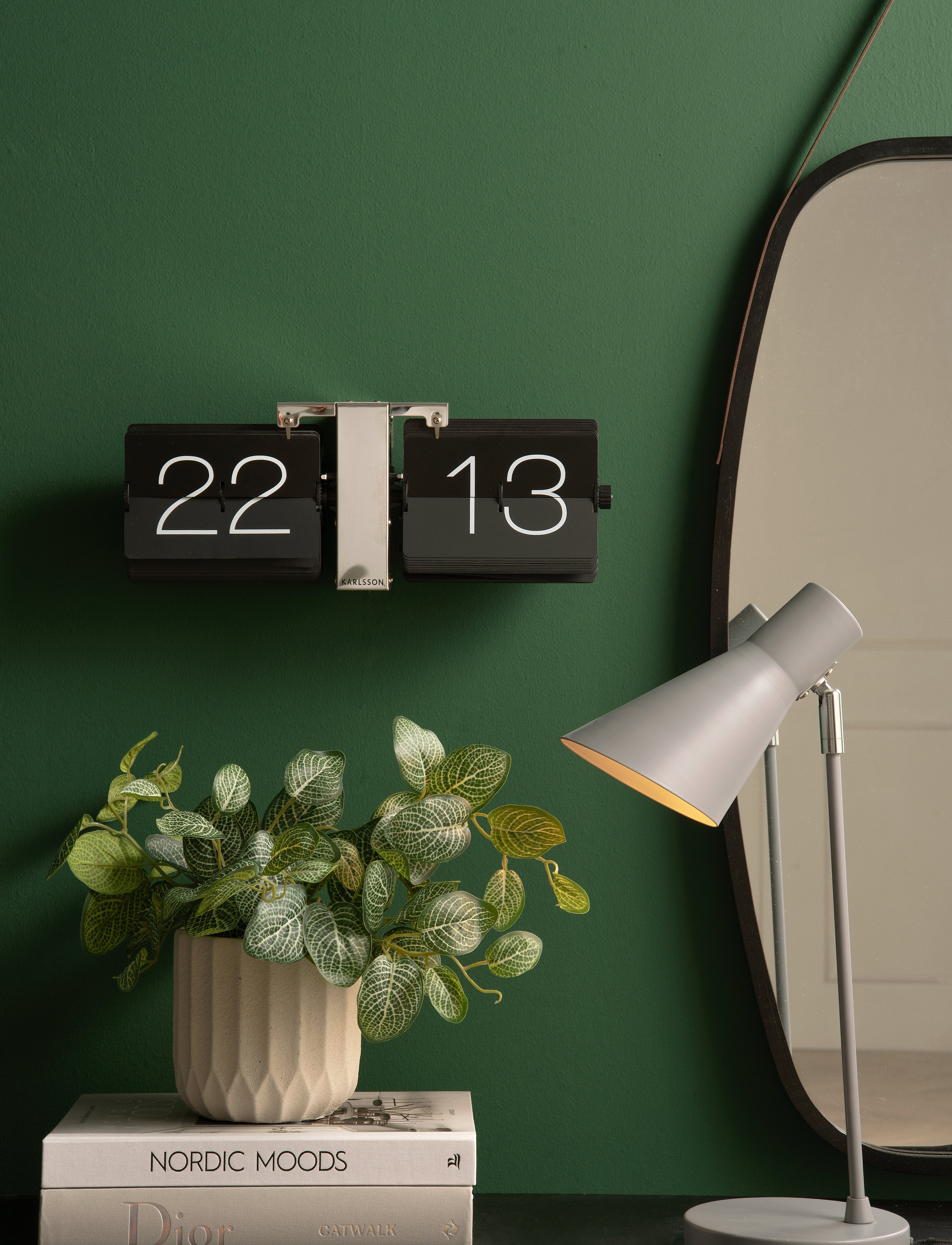 KARLSSON Flip Clock No Case, 36X8.5X14 cm, Watches, Schwarz - Mantel & Table Clocks, Homeware