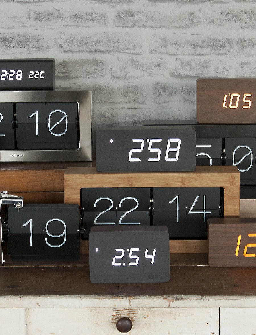 KARLSSON - Alarm clock Square - wecker - dark wood - 3