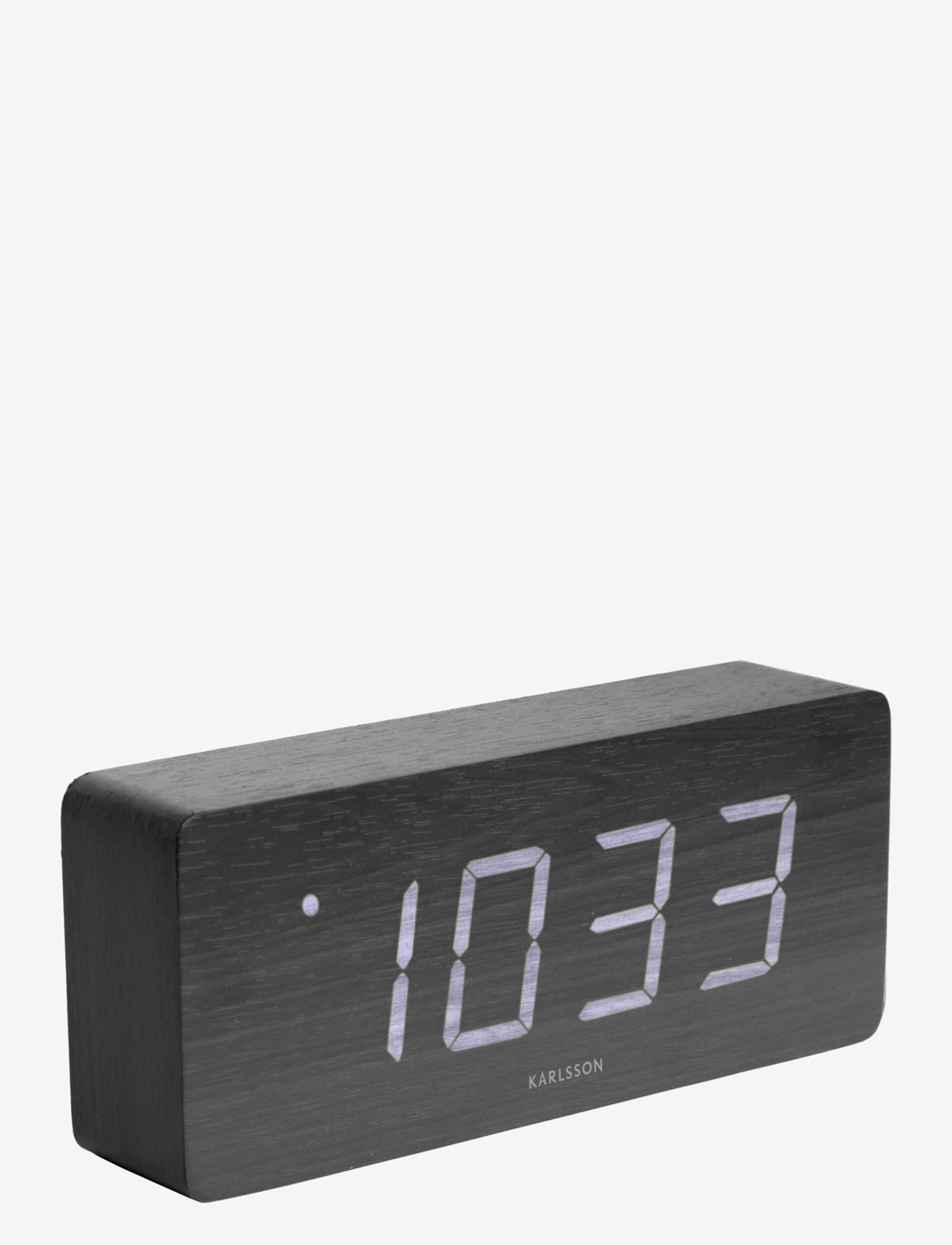 KARLSSON Alarm Clock Tube, Vækkeur, Sort, Str: 21X9X4.5CM