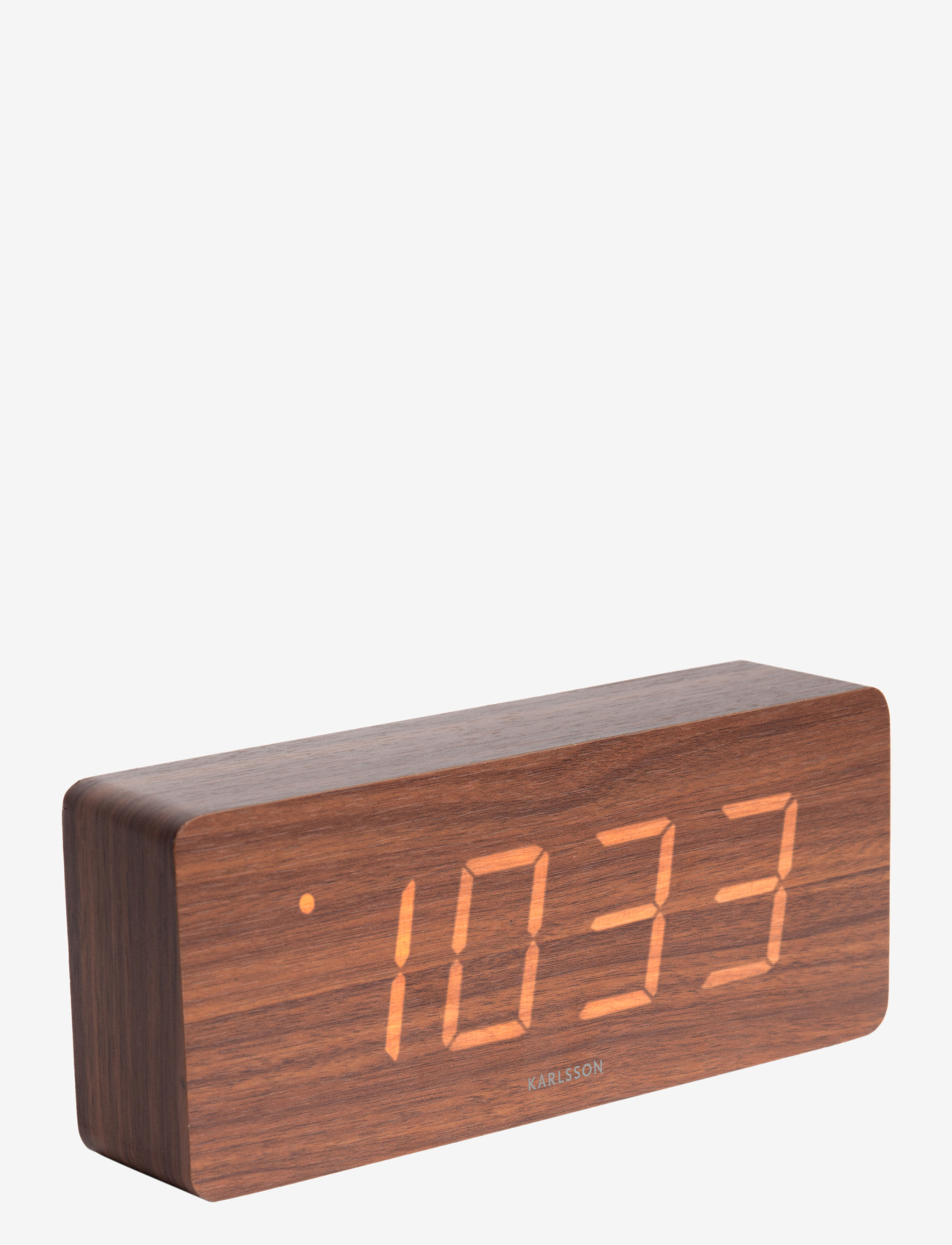 KARLSSON Alarm Clock Tube, Vækkeur, Brun, Str: 21X9X4.5CM