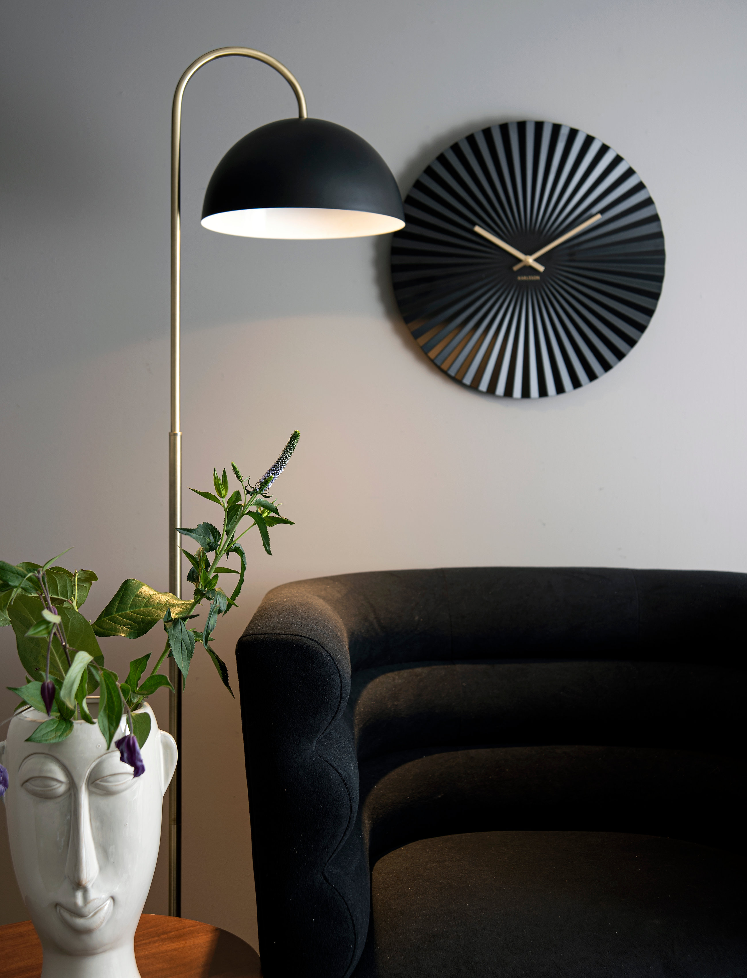 KARLSSON - Wall clock Sensu - vægure - black - 3