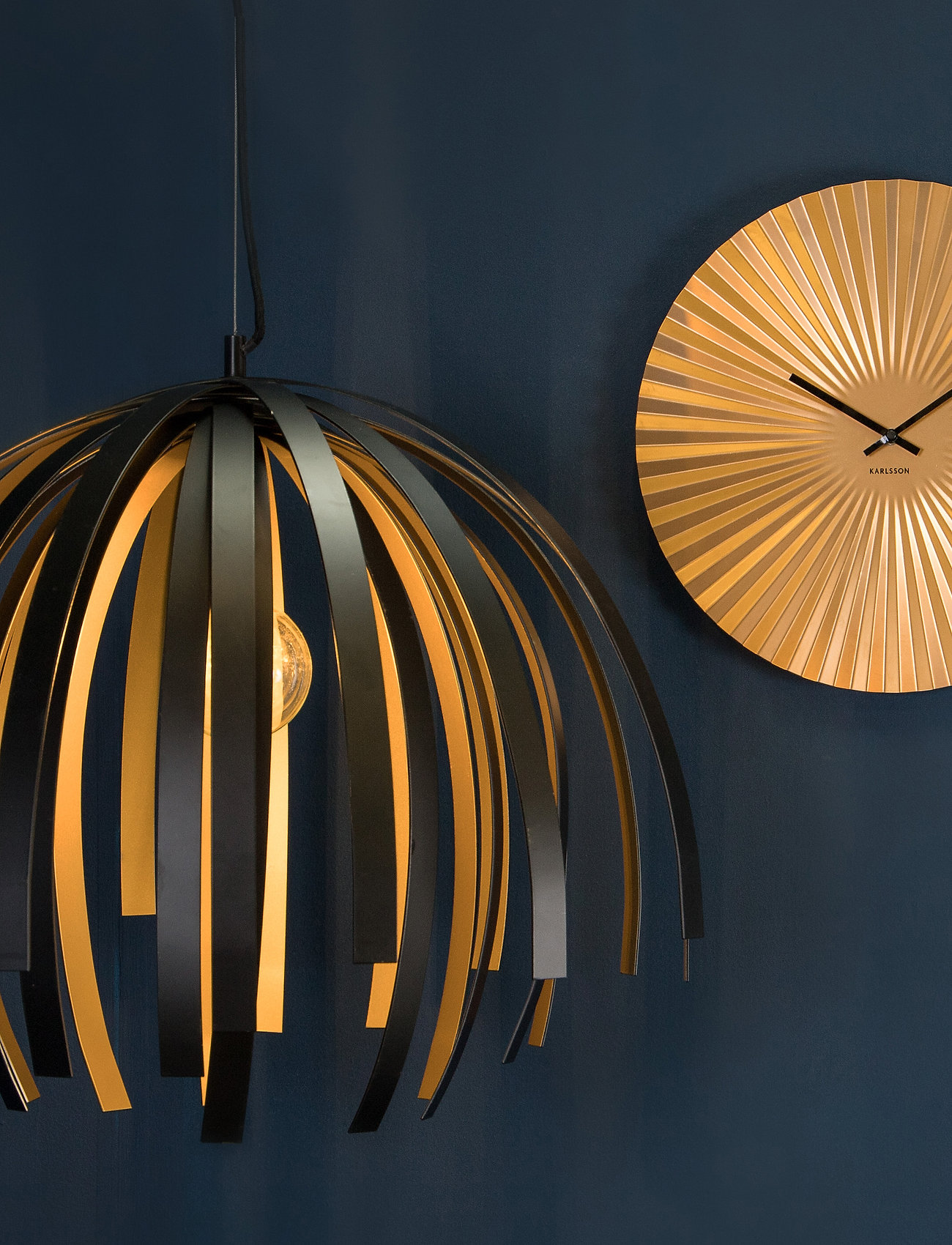 KARLSSON - Wall clock Sensu - wanduhren - gold - 2