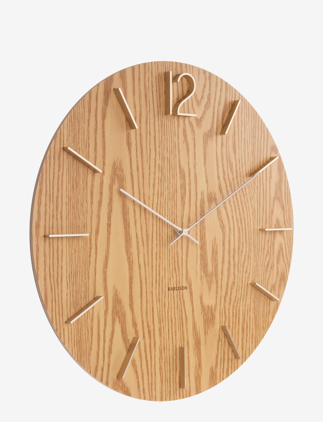 KARLSSON - Wall clock Meek MDF - light wood - 0