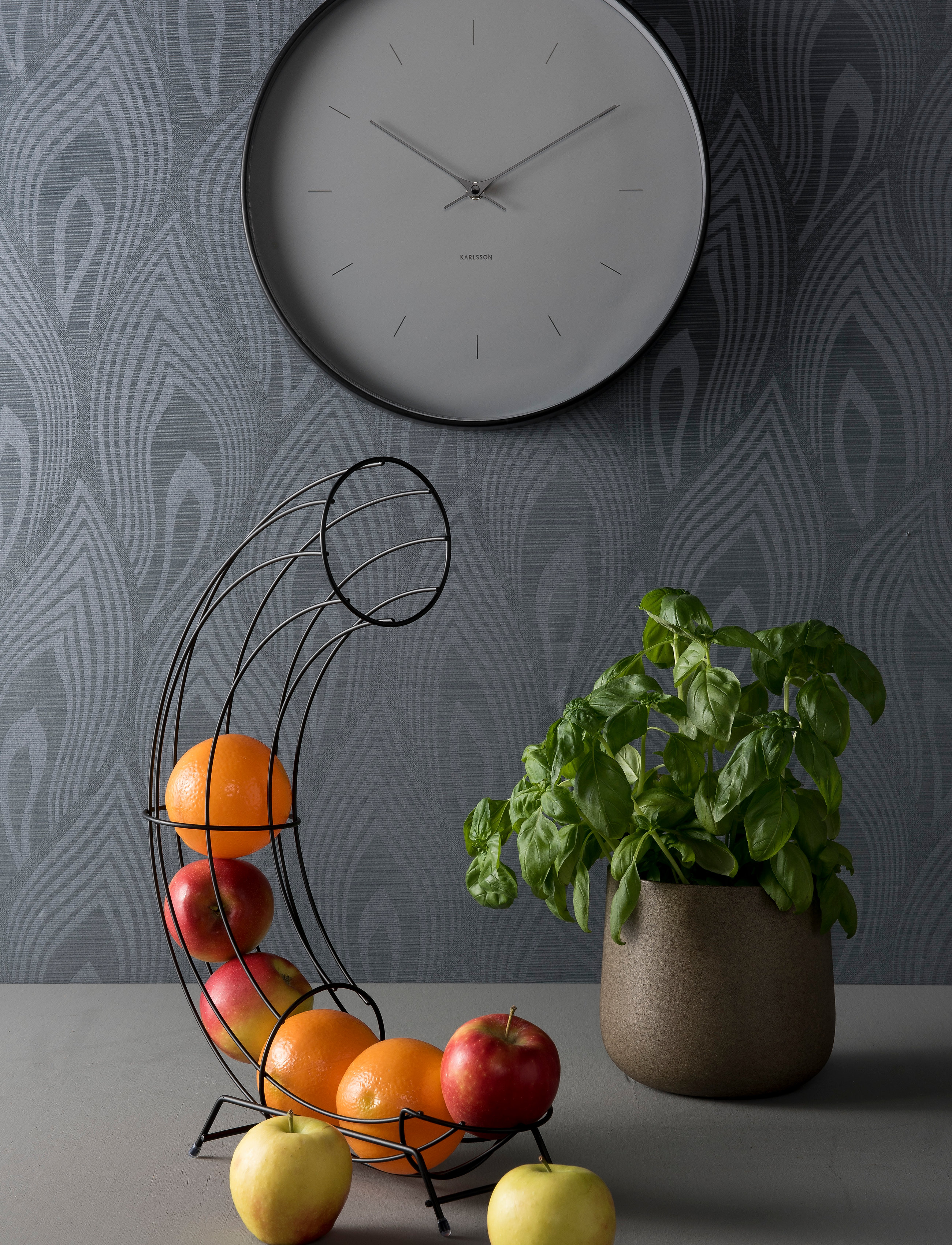 KARLSSON - Wall clock Butterfly Hands - grey - 2