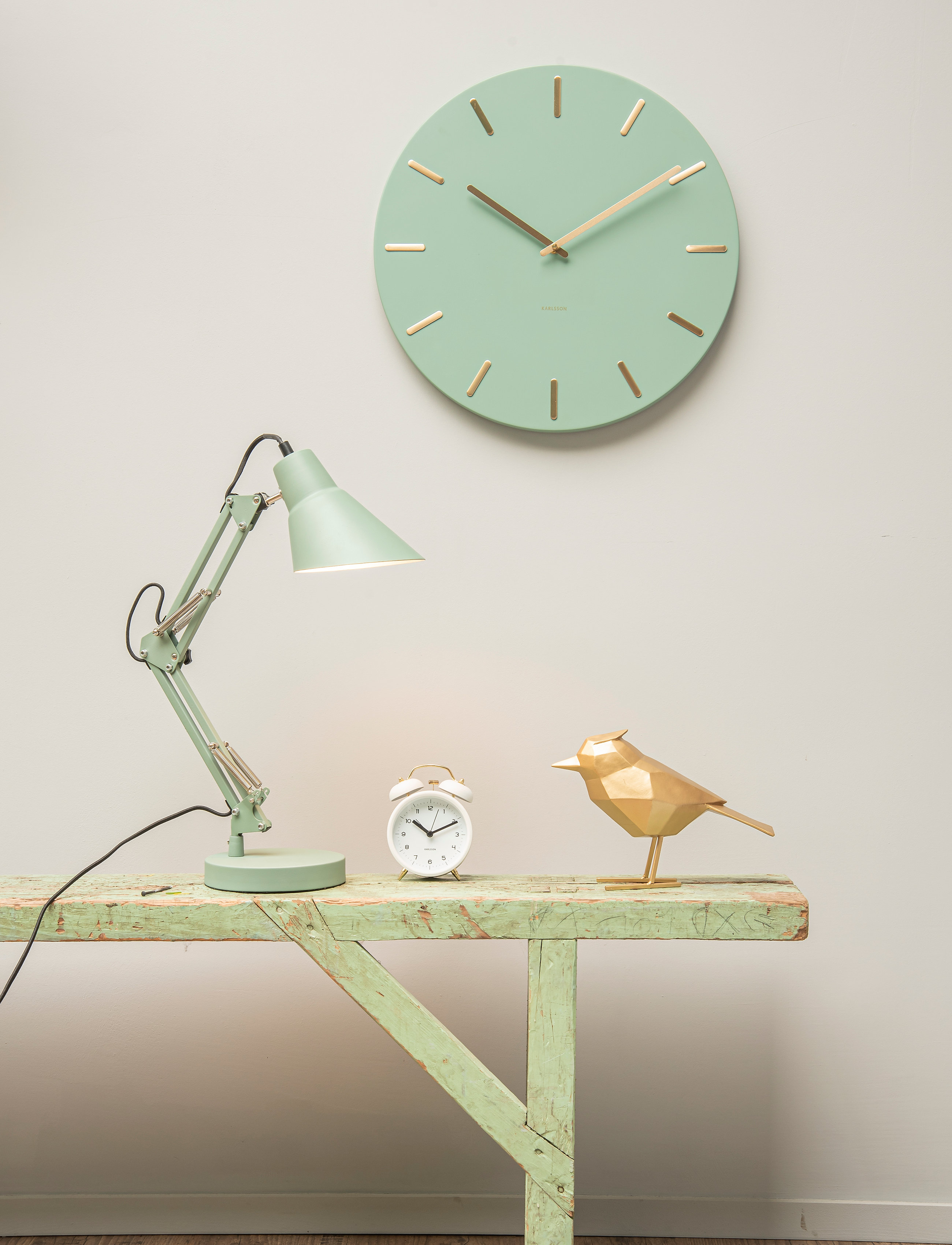 KARLSSON - Wall clock Charm - väggklockor - jade green - 2