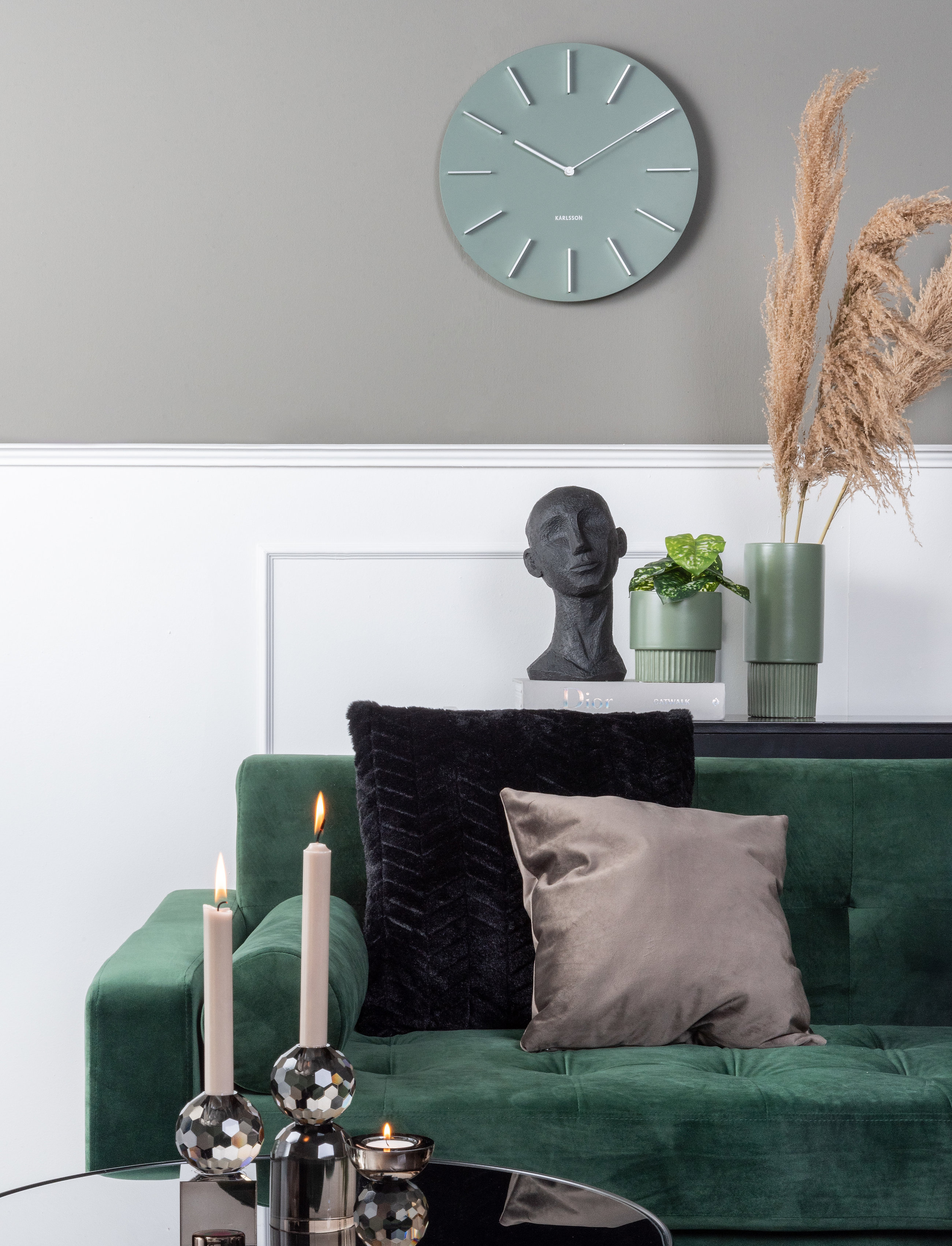 KARLSSON - Wall clock Charm - väggklockor - jade green - 4