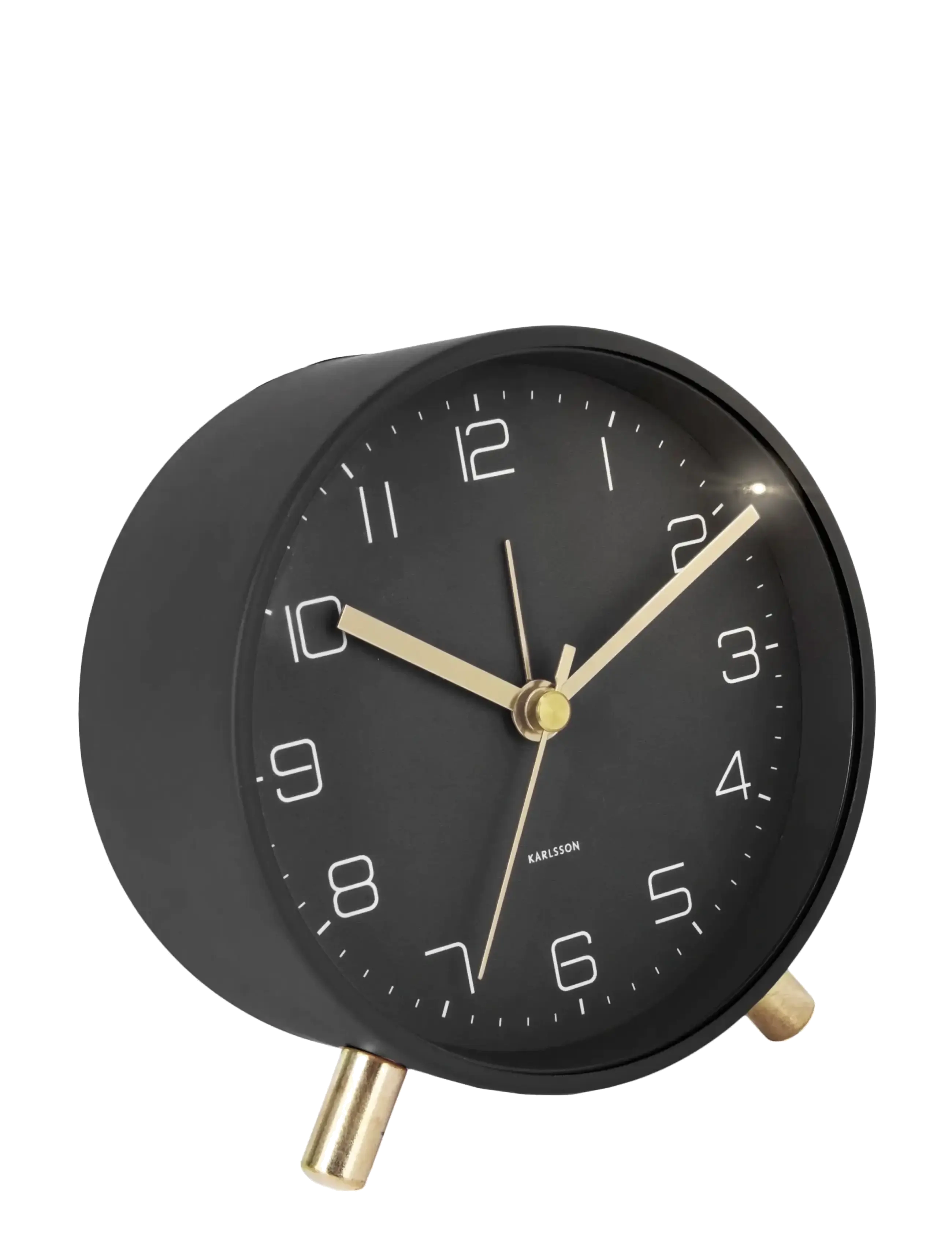 KARLSSON - Alarm clock Lofty metal matt white - laveste priser - black - 2