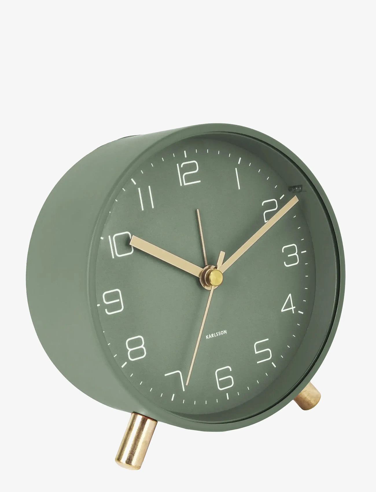 KARLSSON Alarm clock Lofty metal matt white - Kodusisustus - GREEN / green