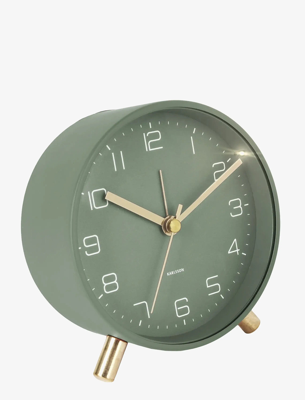 KARLSSON - Alarm clock Lofty metal matt green - laveste priser - green - 2